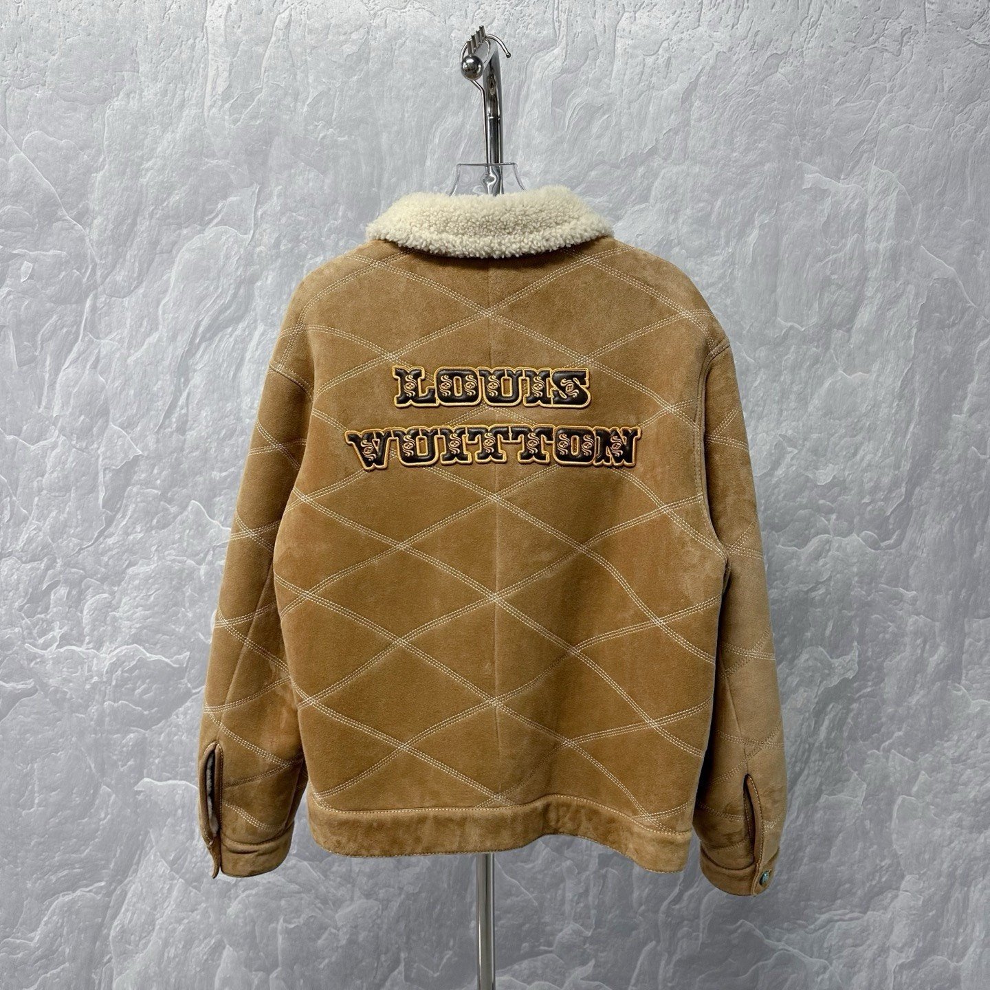 Louis Vuitton FW24 Shearling Embroidered Jacket — back