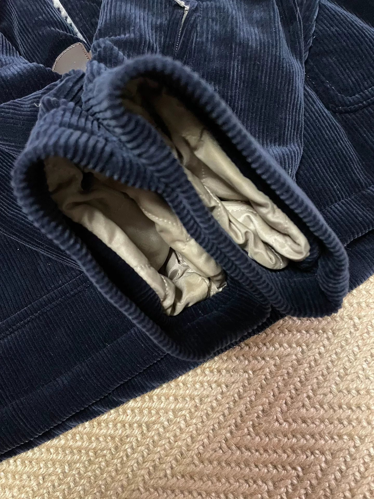 SOPHNET. Corduroy Horn Button Lamb Coat — back