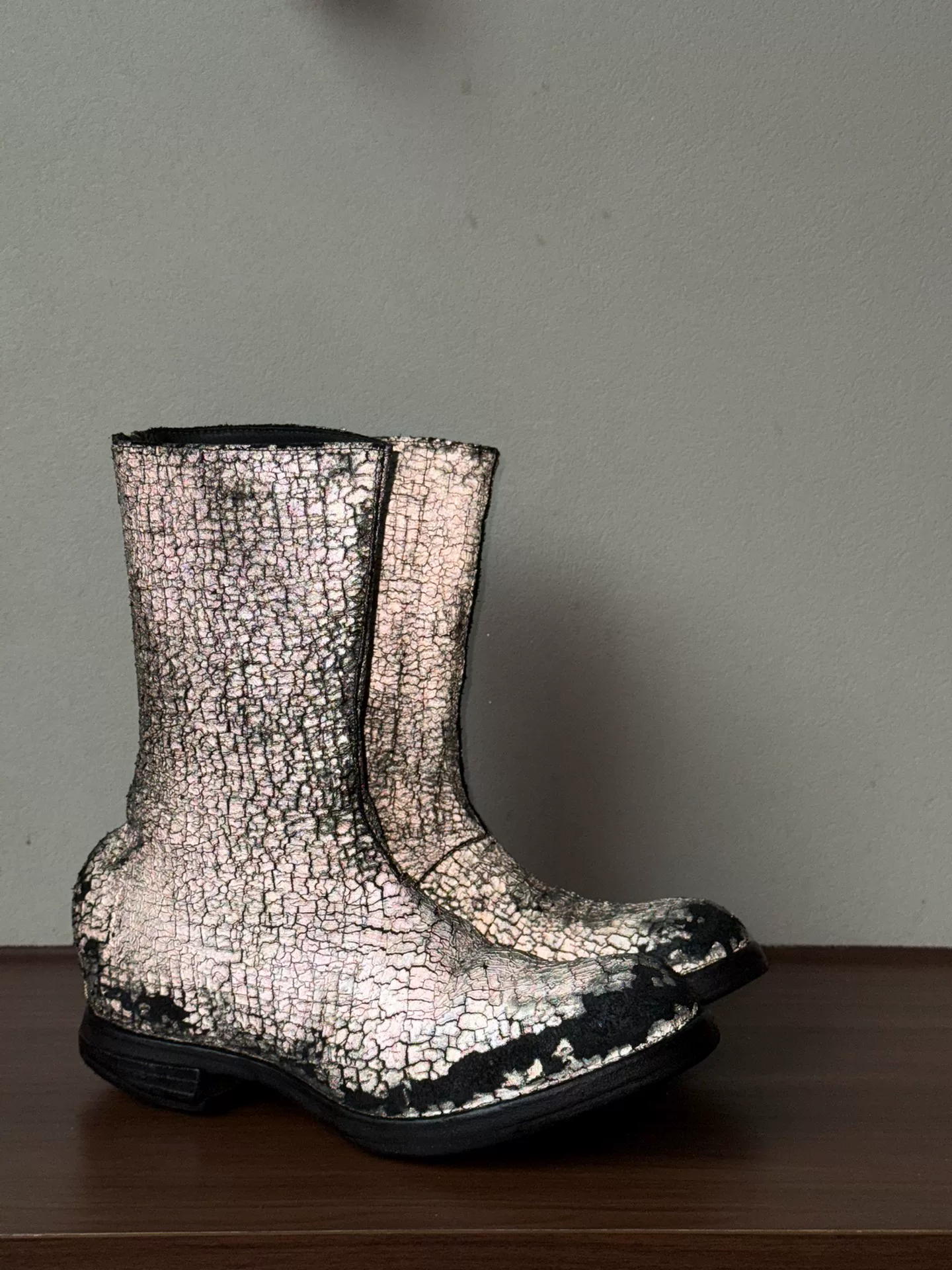 Carol Christian Poell Reflective Mid-Calf Boots — detail