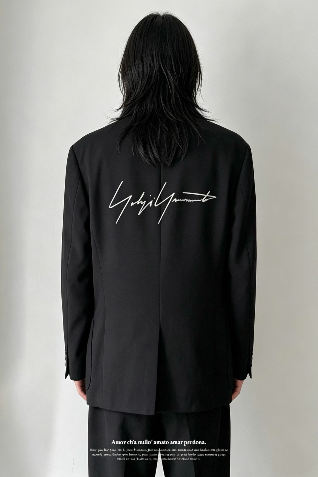 Yohji Yamamoto 80s Archive Black Suit Jacket — label