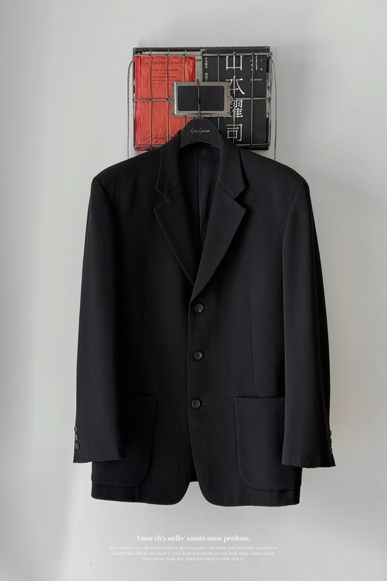 Yohji Yamamoto 80s Archive Black Suit Jacket — front
