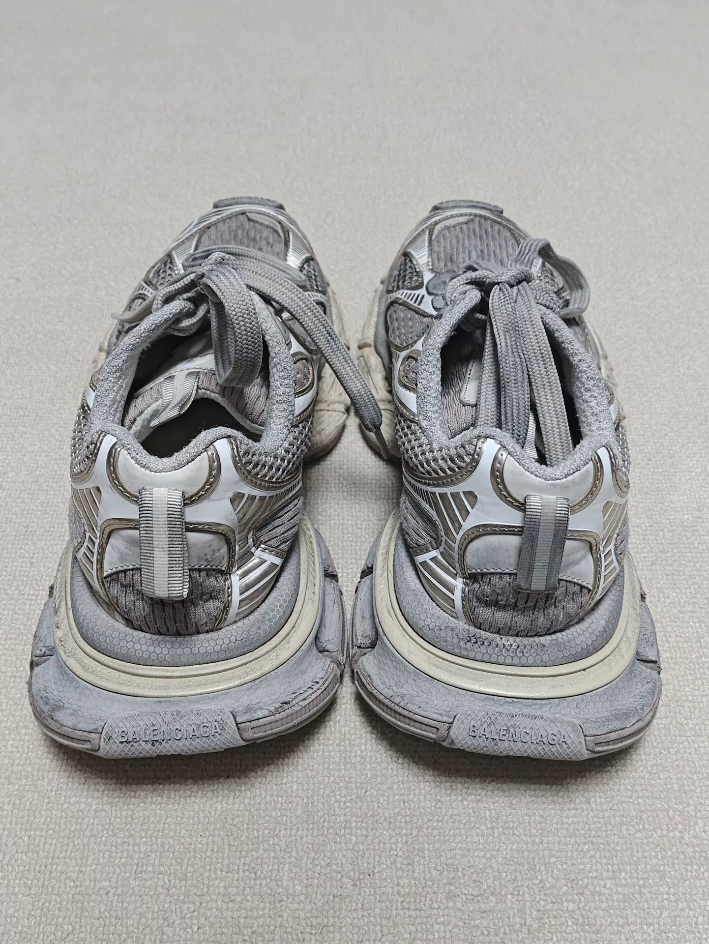 Balenciaga 3XL Low-Top Vintage Sneakers — back