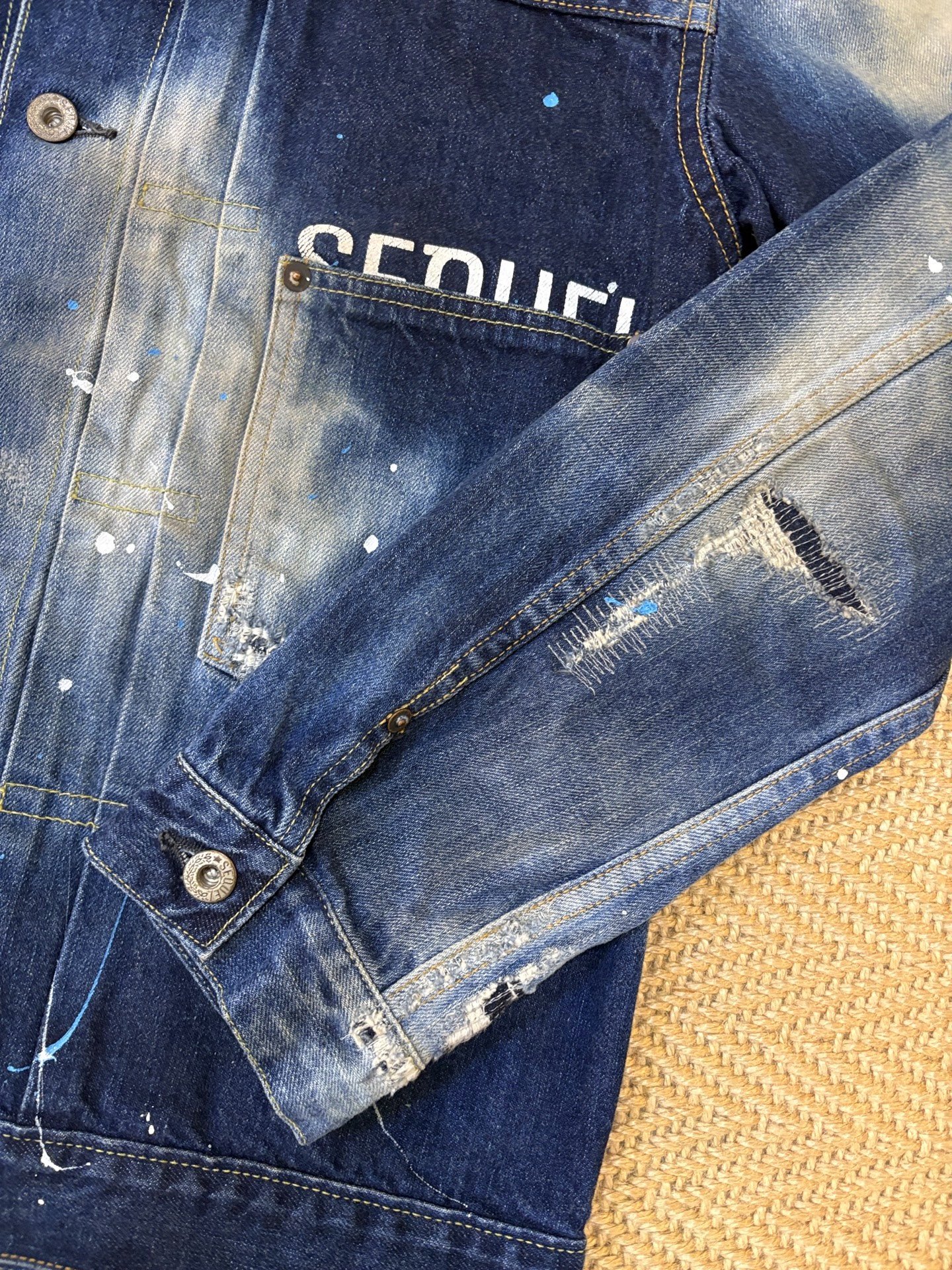 Sequel x Fragment Design Denim Jacket — detail