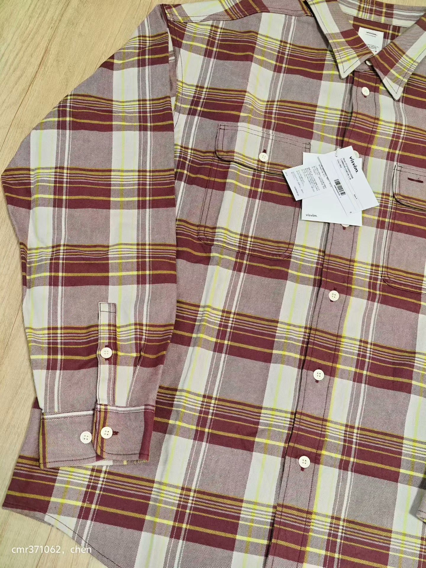 visvim 21AW Lumber Check L/S — label