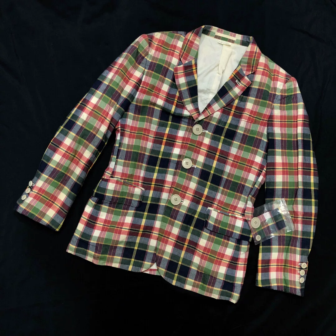 Comme des Garçons 08SS Plaid Runway Coat — detail