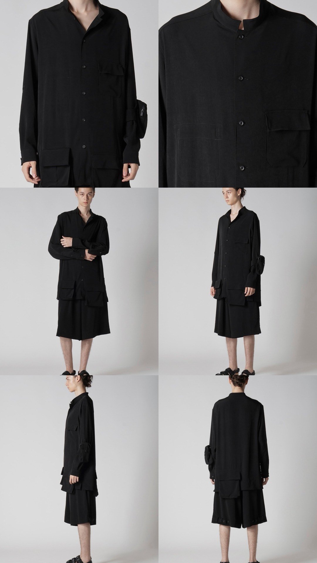 Yohji Yamamoto 25SS Multi-Pocket Shirt Jacket — front