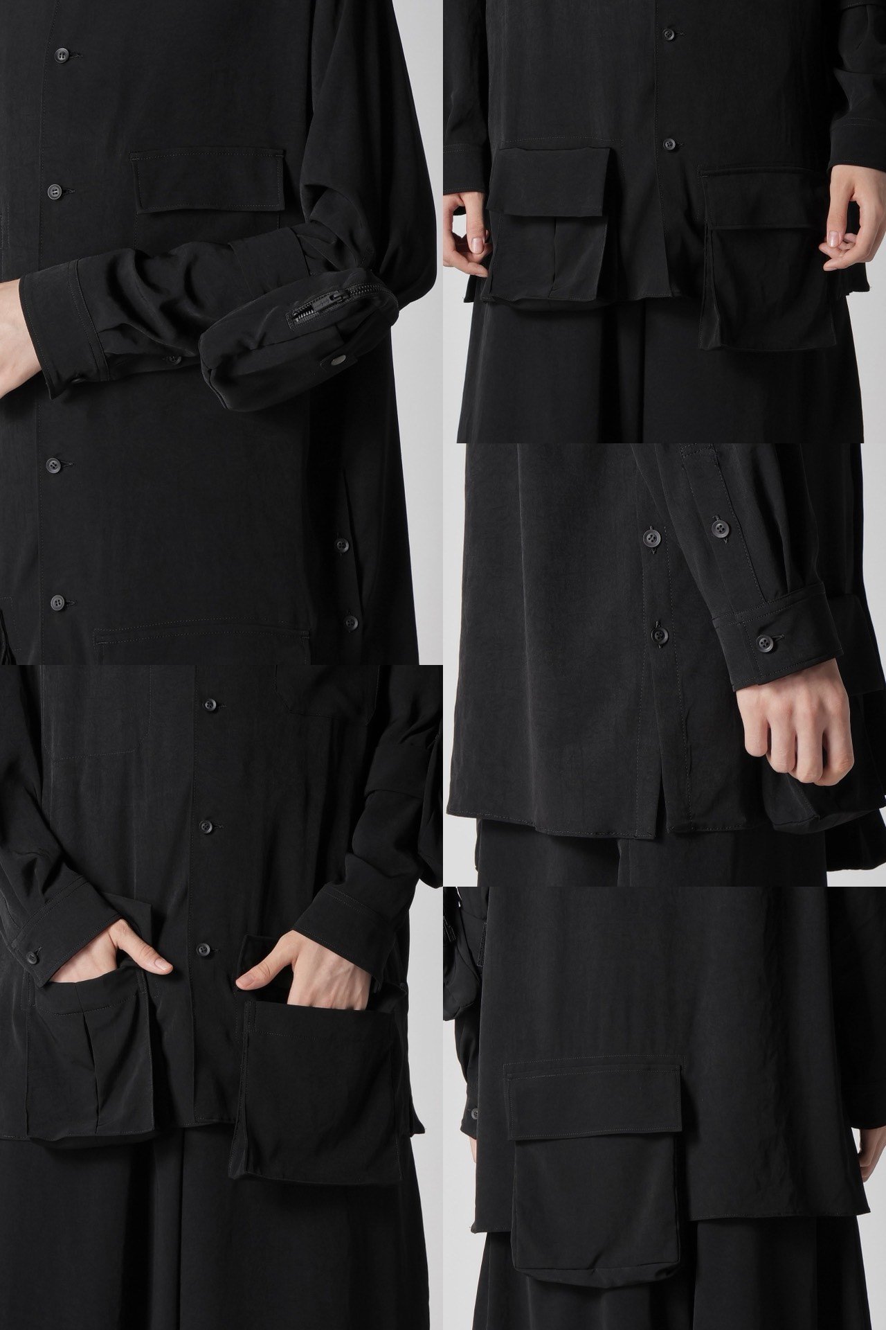 Yohji Yamamoto 25SS Multi-Pocket Shirt Jacket — detail