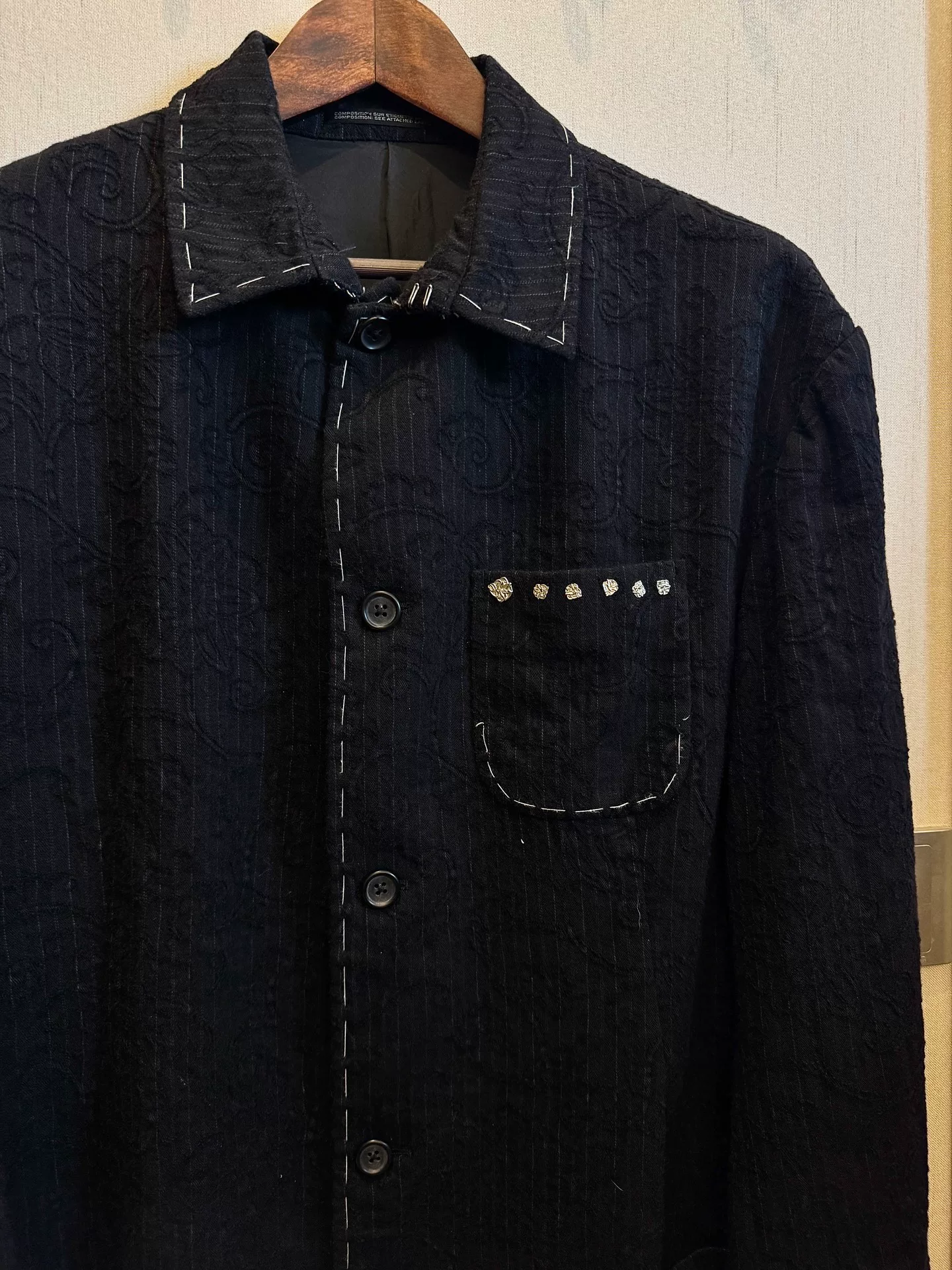 Yohji Yamamoto 98AW Hand-Stitched Suit — front