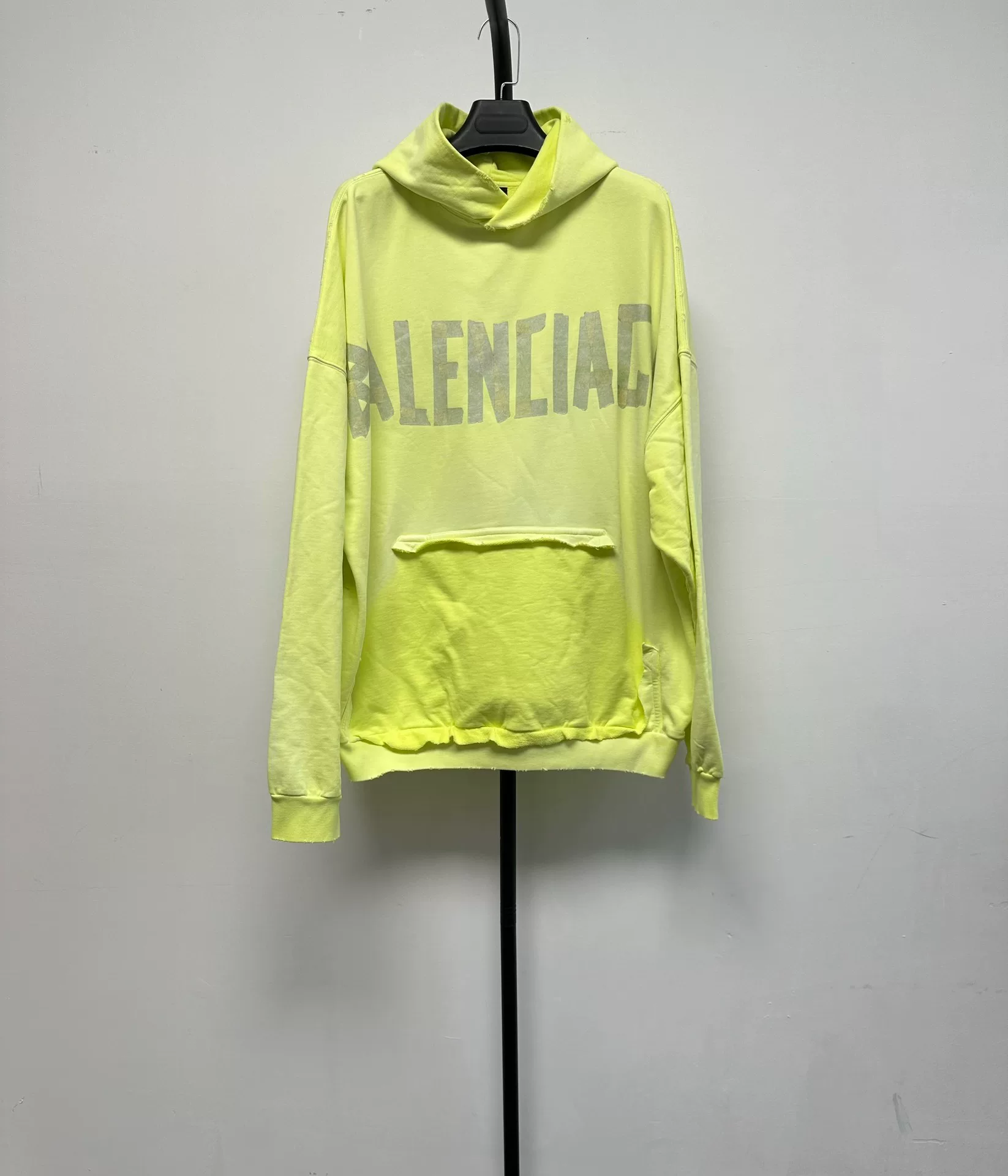 Balenciaga Large Logo Yellow Hoodie