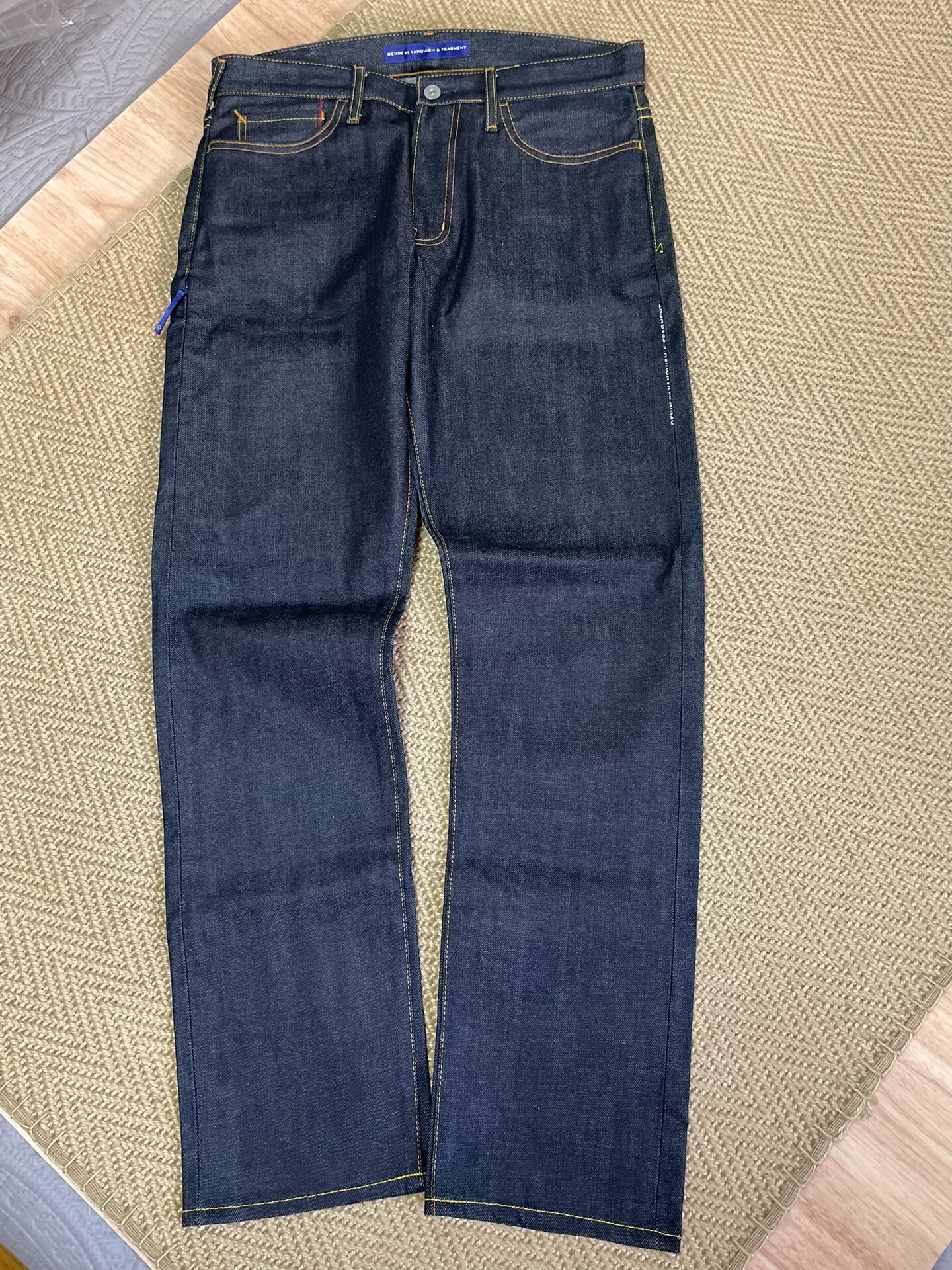 Vanquish & Fragment Red Flash Denim Jeans — front