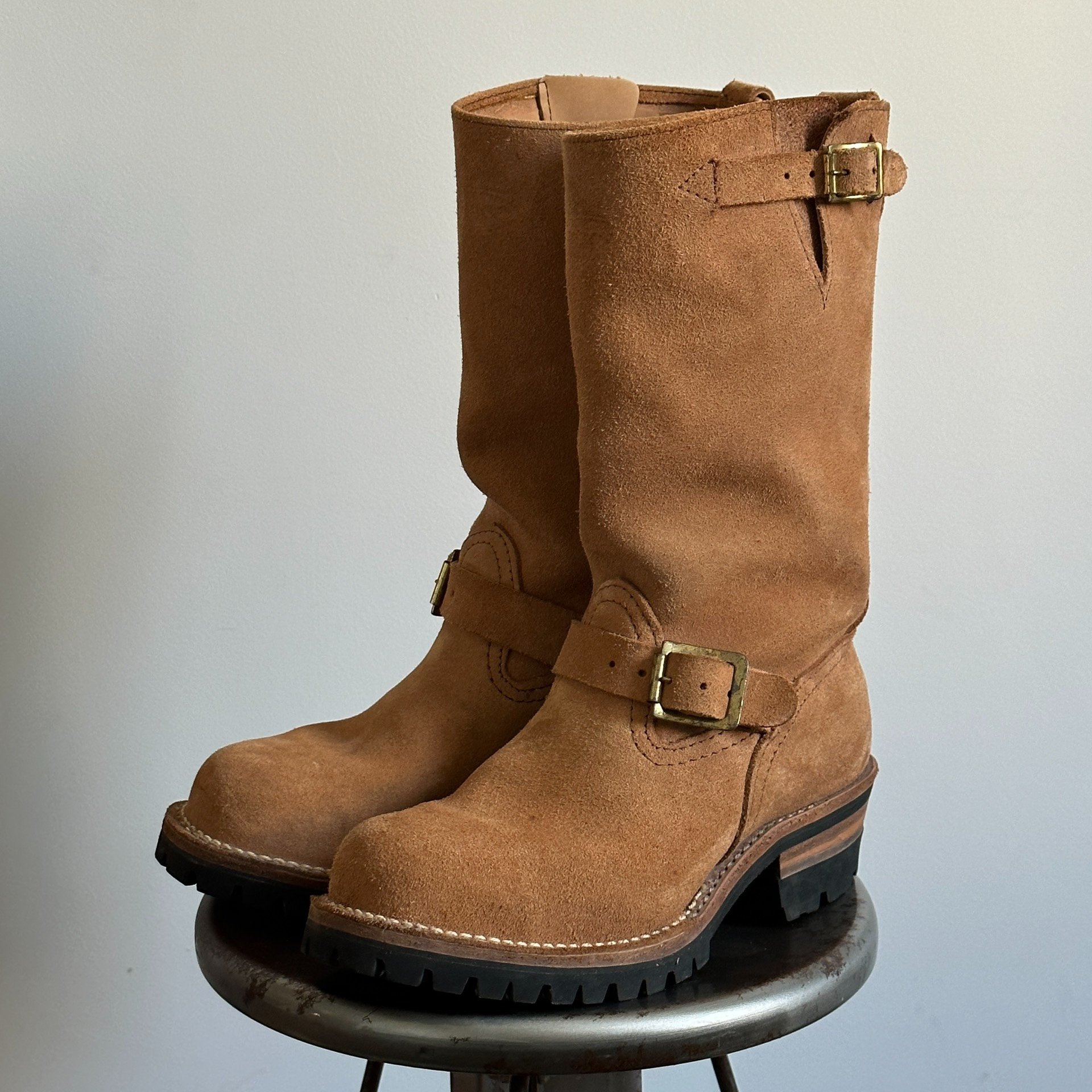 Wesco Boss Burlap Engineer Boots — back