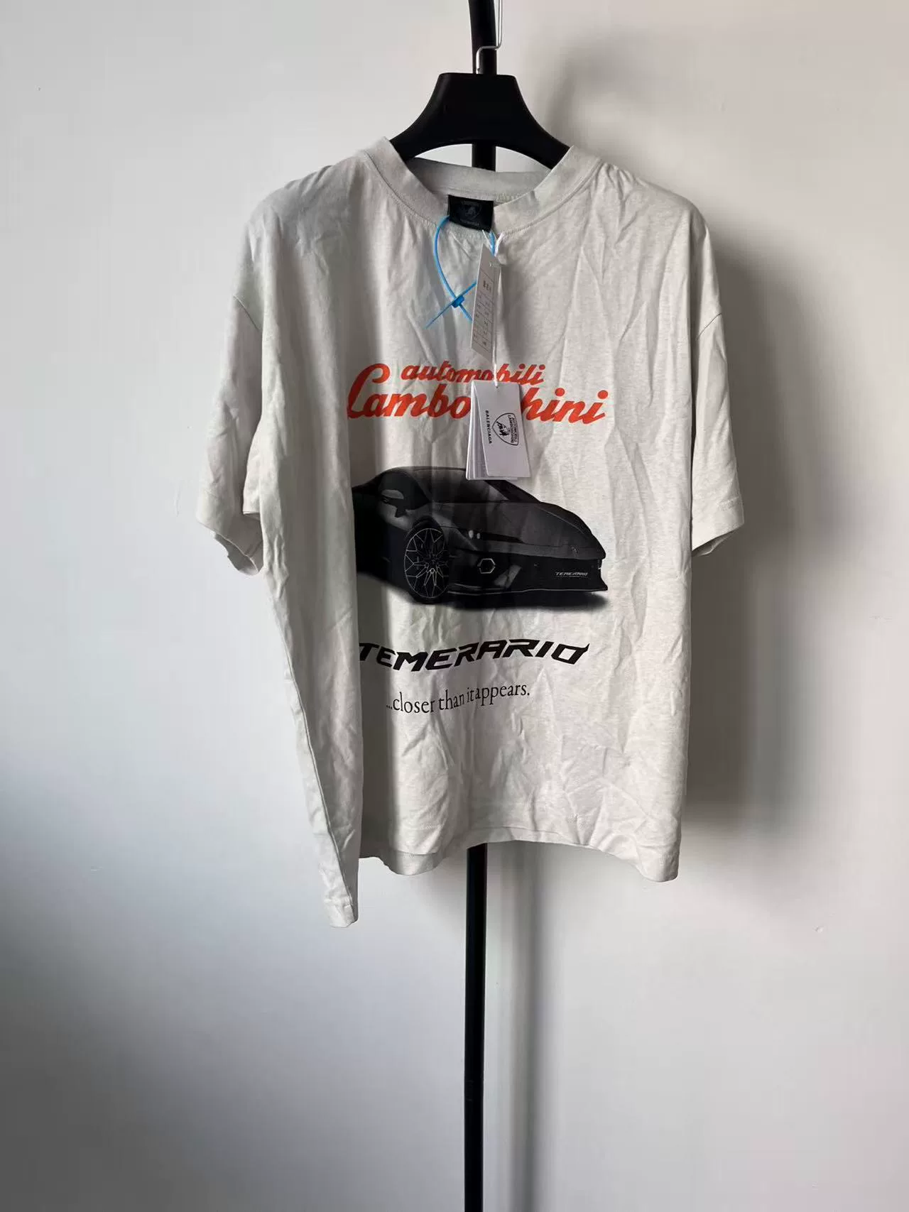 Balenciaga x Lamborghini Asymmetric Loose T-shirt