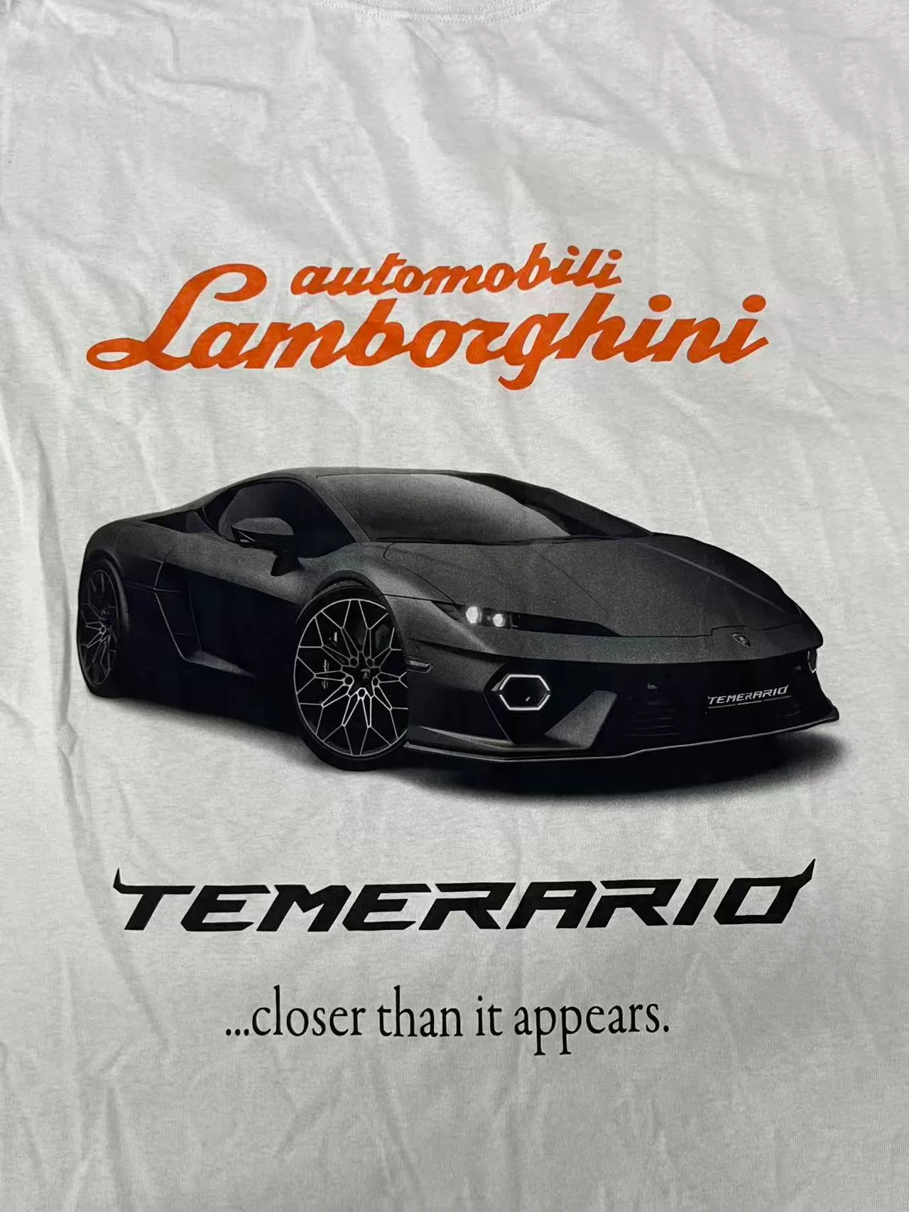 Balenciaga x Lamborghini Asymmetric Loose T-shirt — detail