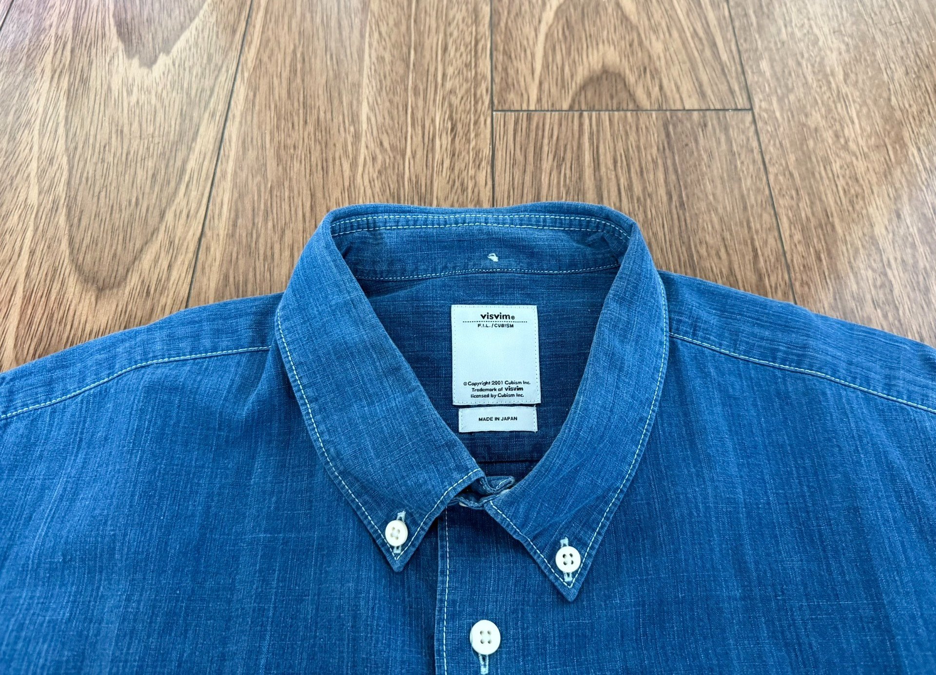 VISVIM LUNGTA SASHIKO L/S CHAMBRAY — detail