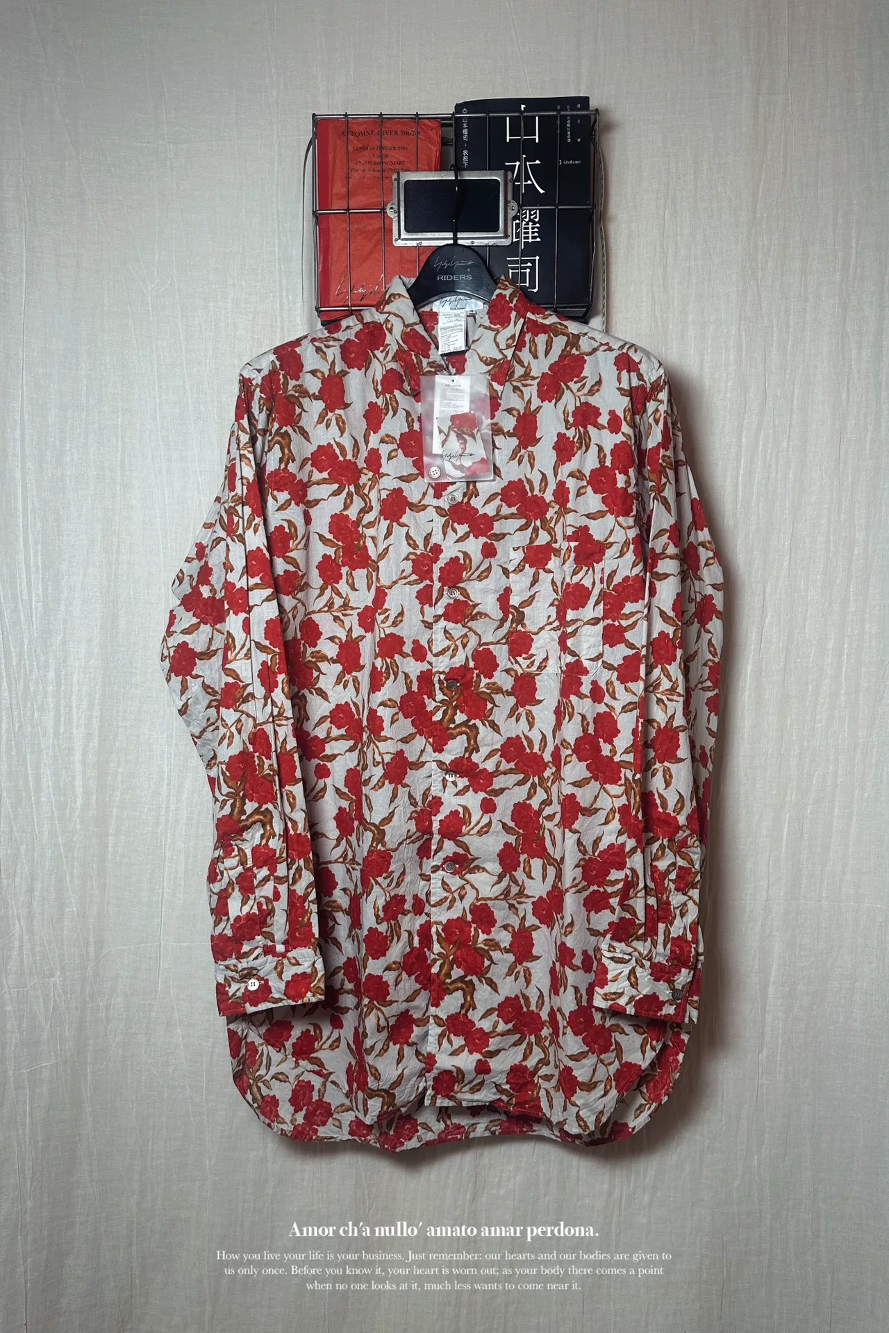 Yohji Yamamoto 01ss Ink Azalea Shirt — label