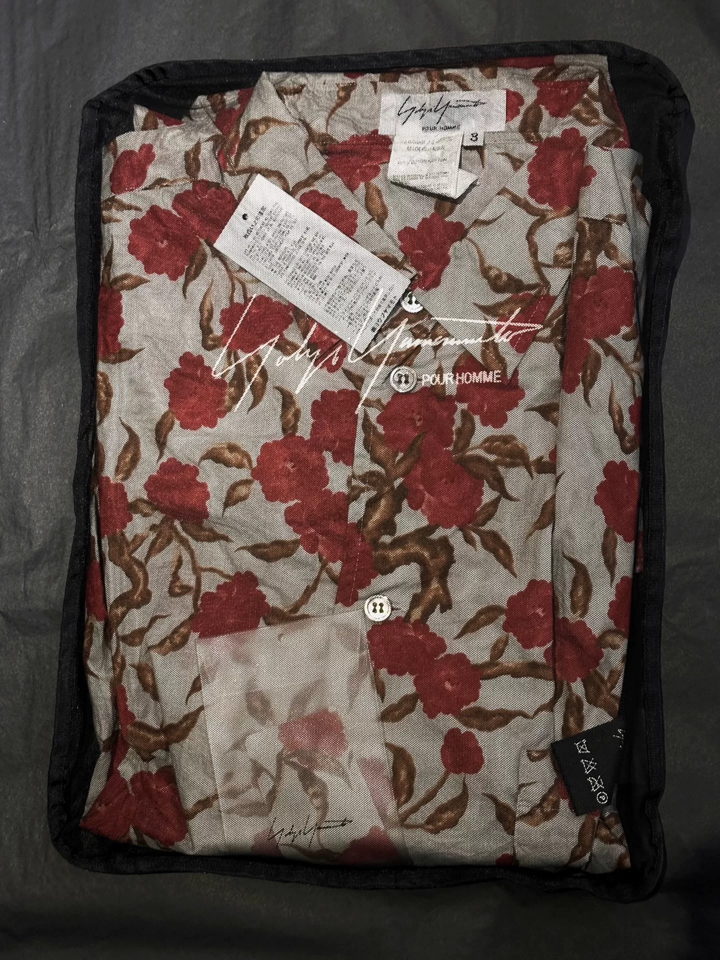 Yohji Yamamoto 01ss Ink Azalea Shirt — back
