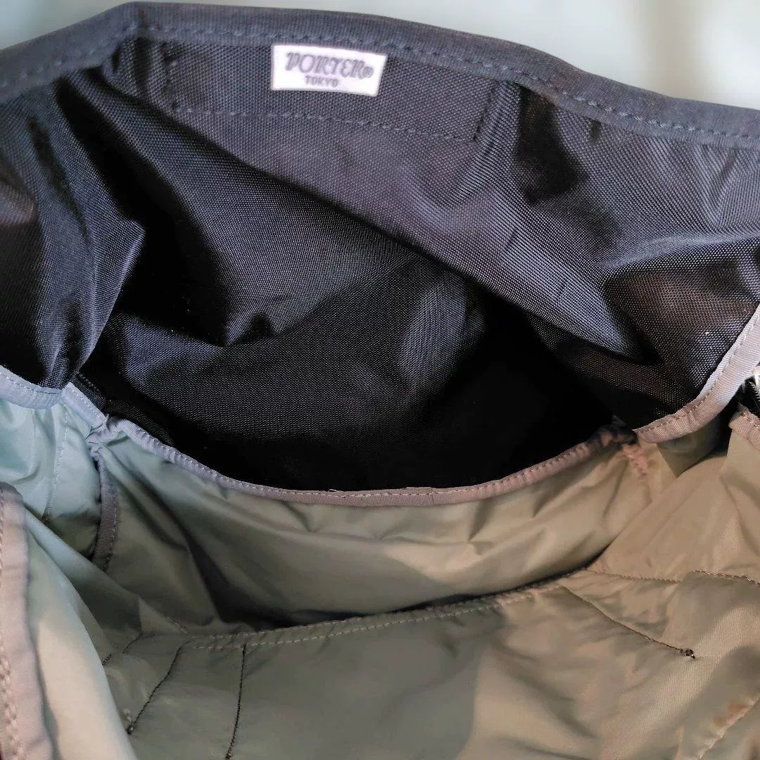 PORTER REEF Black Backpack S — label