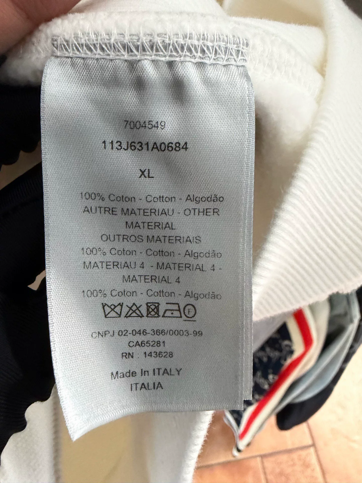 Dior White All-Over Logo Hoodie — back