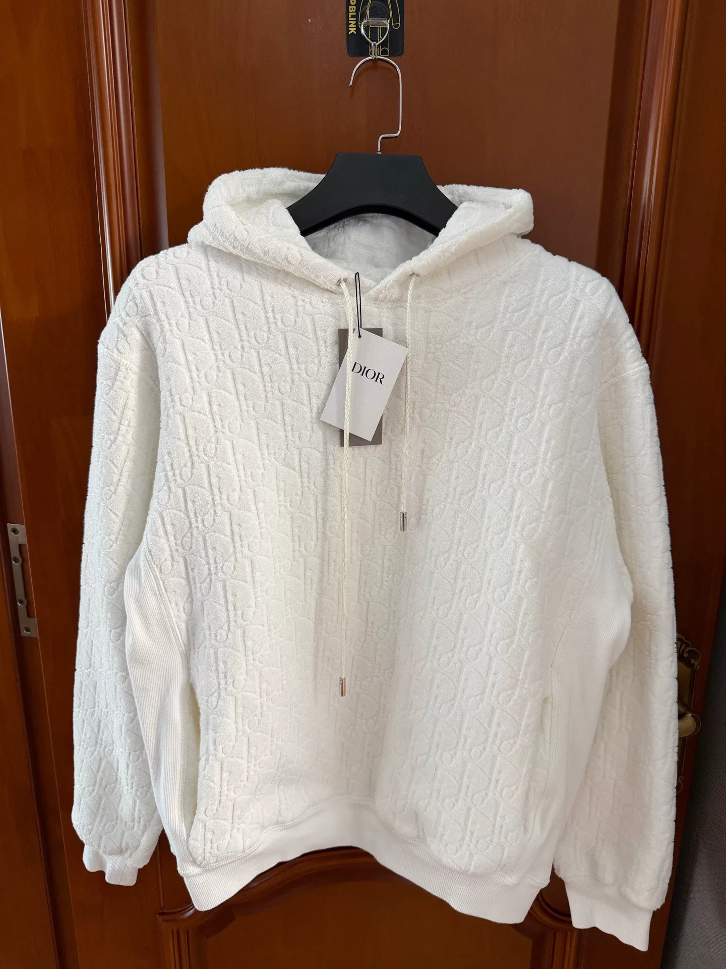Dior White All-Over Logo Hoodie