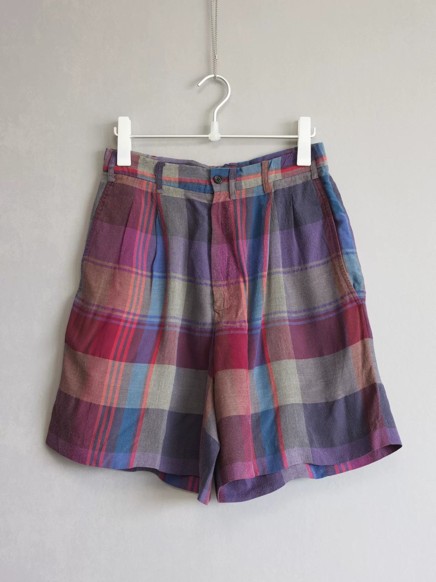 Yohji Yamamoto 96SS Plaid Rayon Shorts