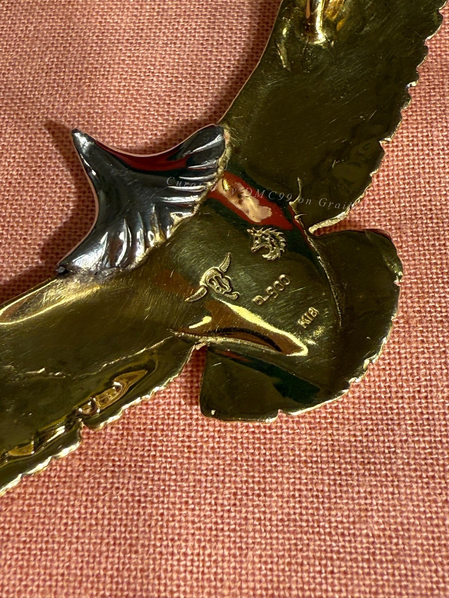 TADY&KING TK Medium Eagle Pendant — back