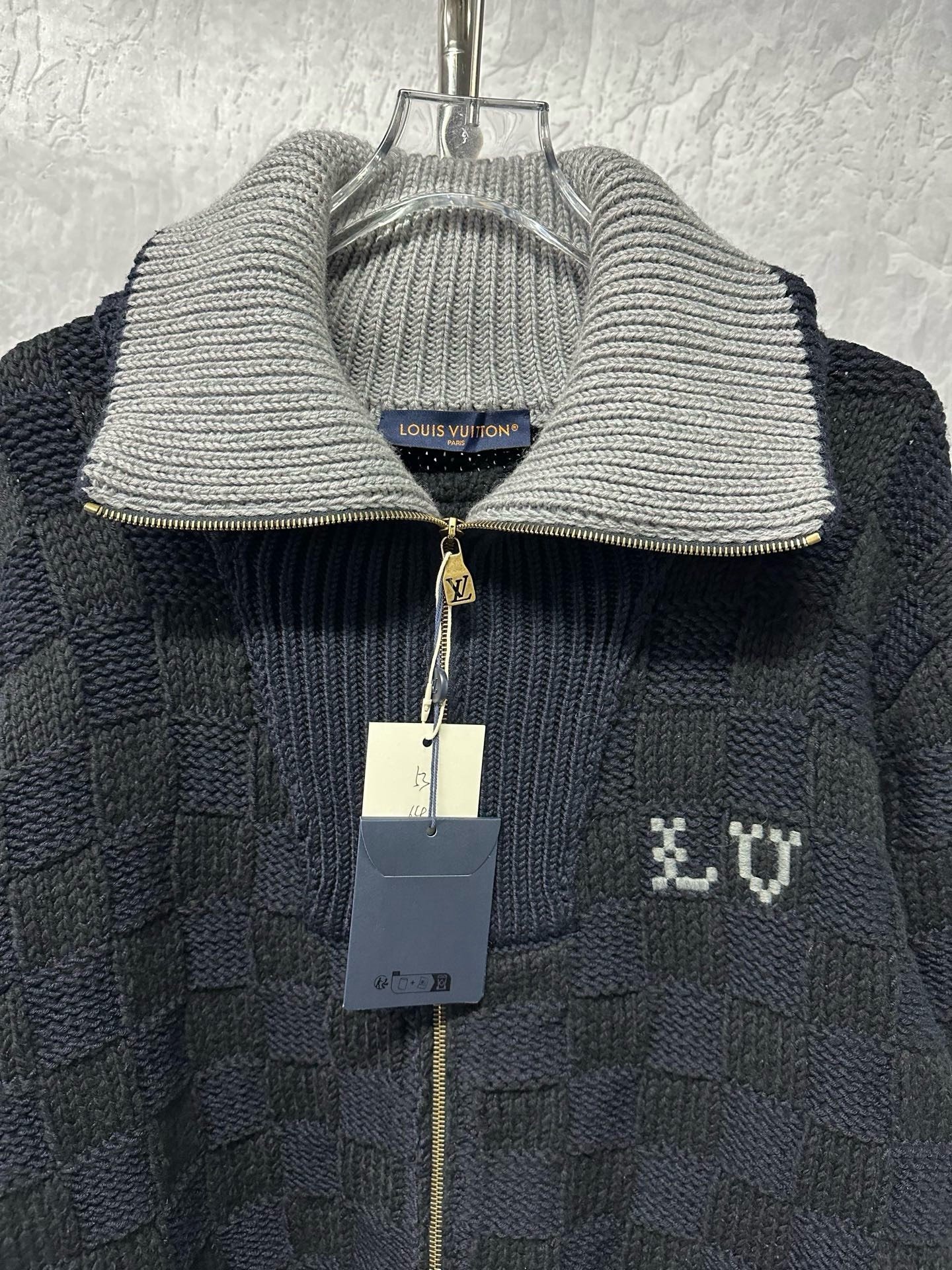 Louis Vuitton FW25 Knit Collar Sweater — detail