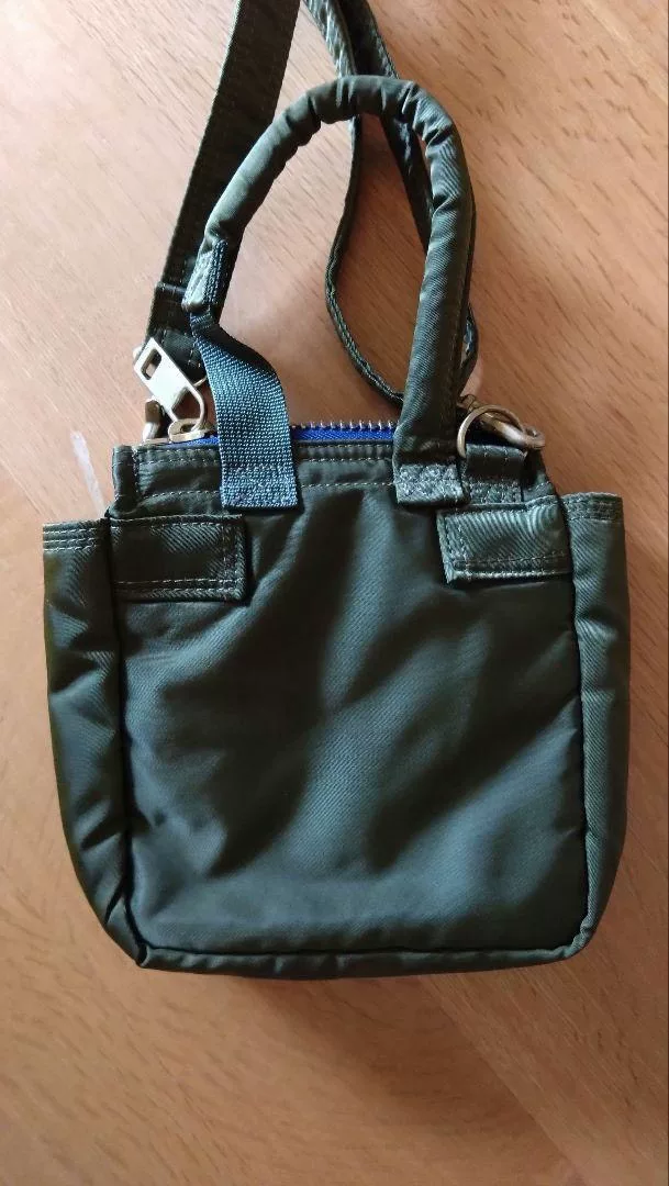 Porter Sacai Olive Green Shoulder Bag — back