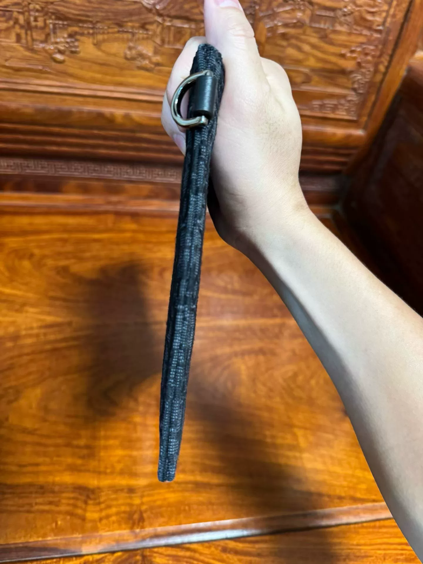 Dior Monogram Black Clutch — back