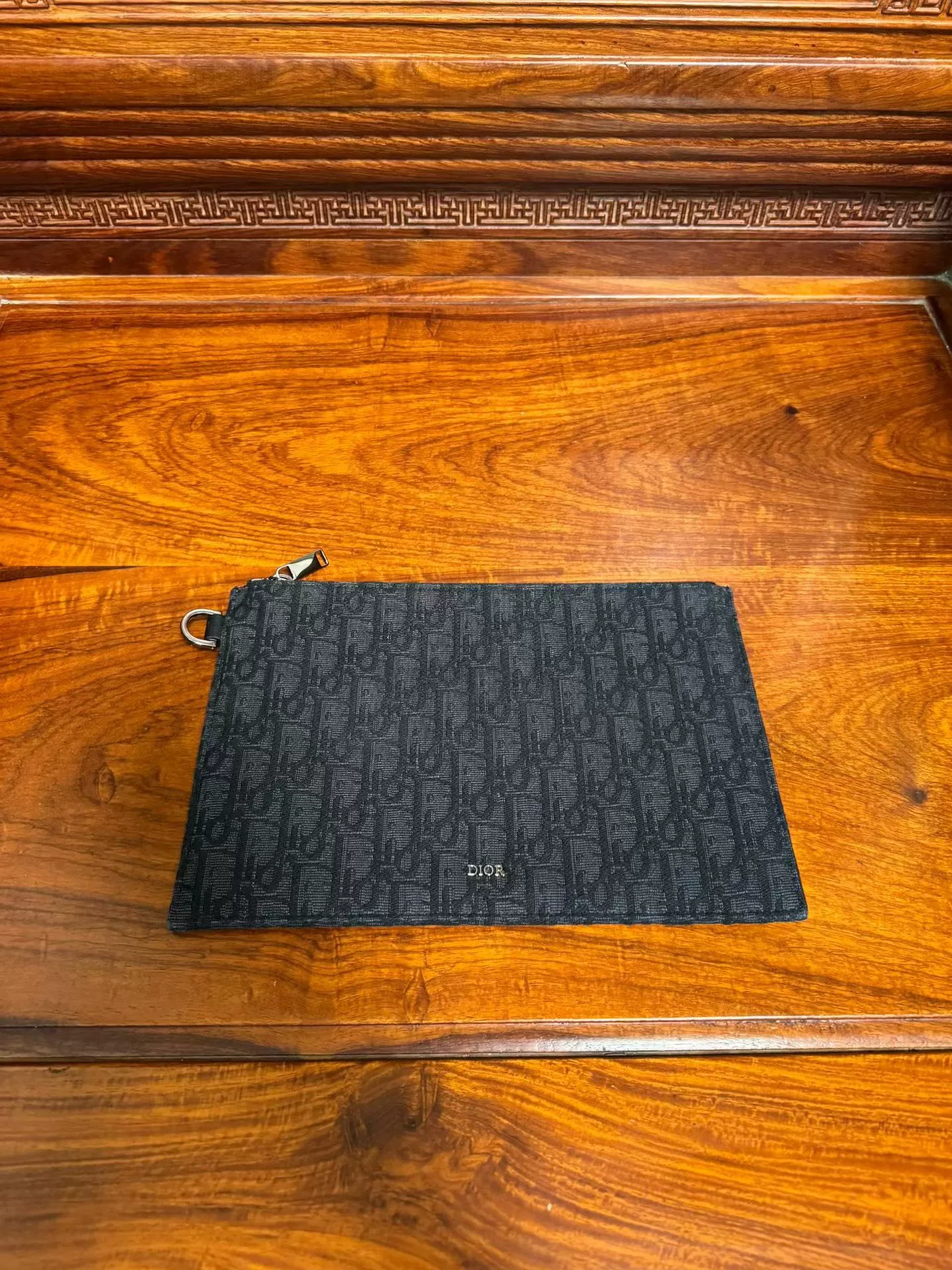 Dior Monogram Black Clutch