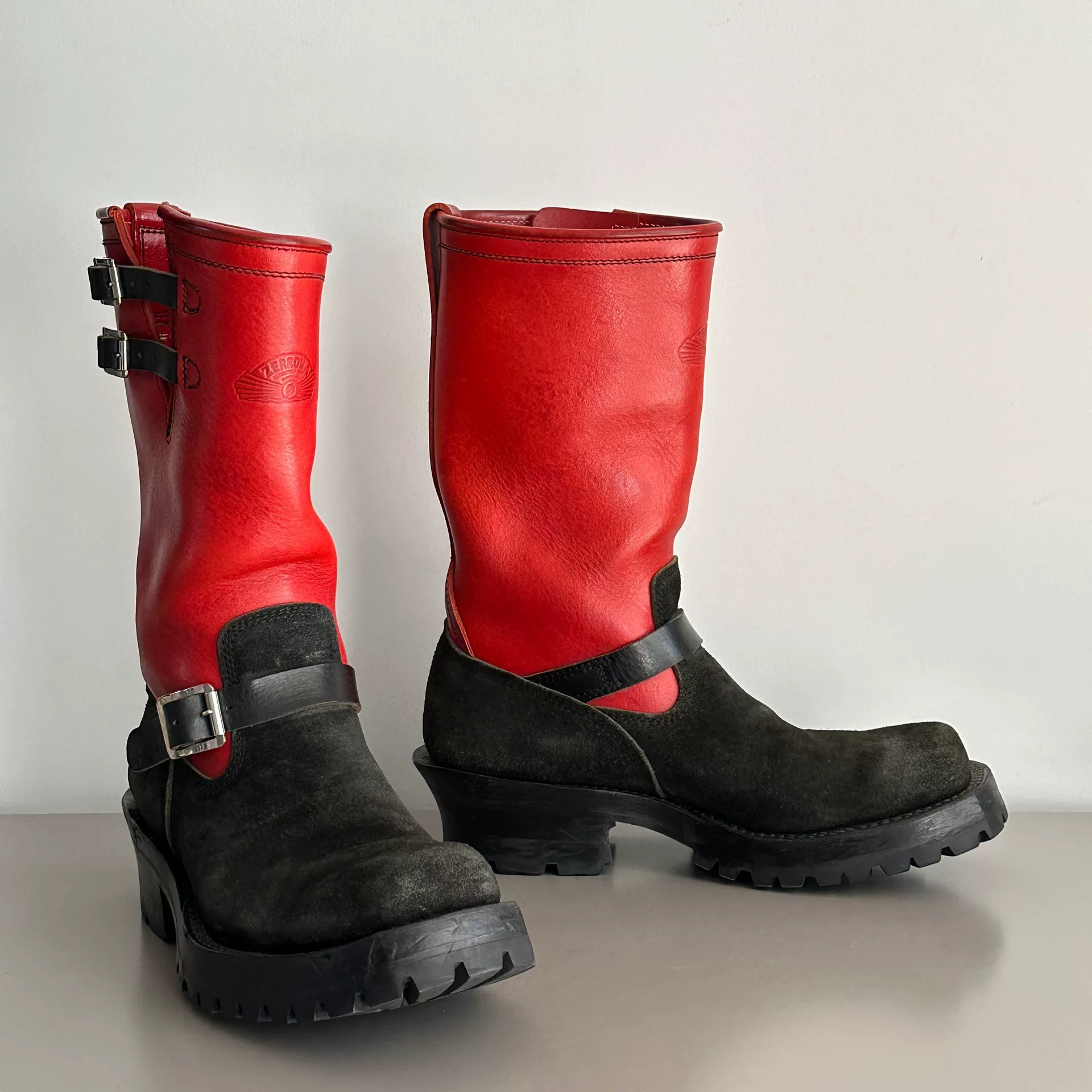 Zerrows Engineer Boots Square Toe Size 9 — label