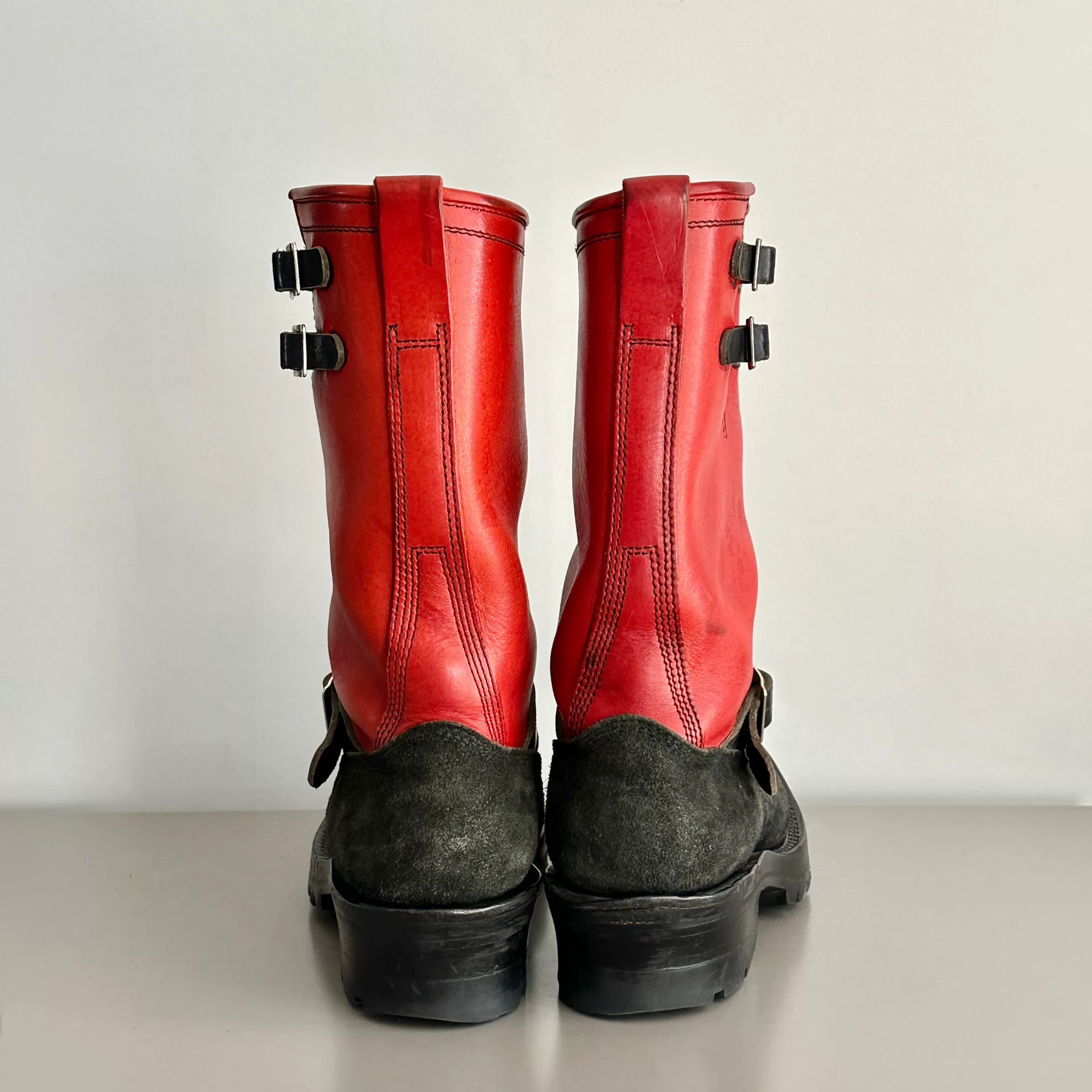 Zerrows Engineer Boots Square Toe Size 9 — back