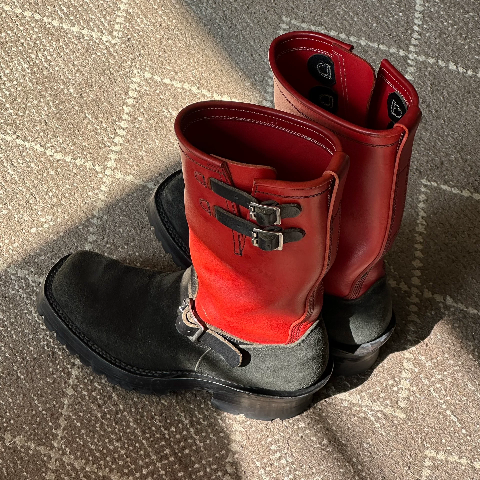 Zerrows Engineer Boots Square Toe Size 9