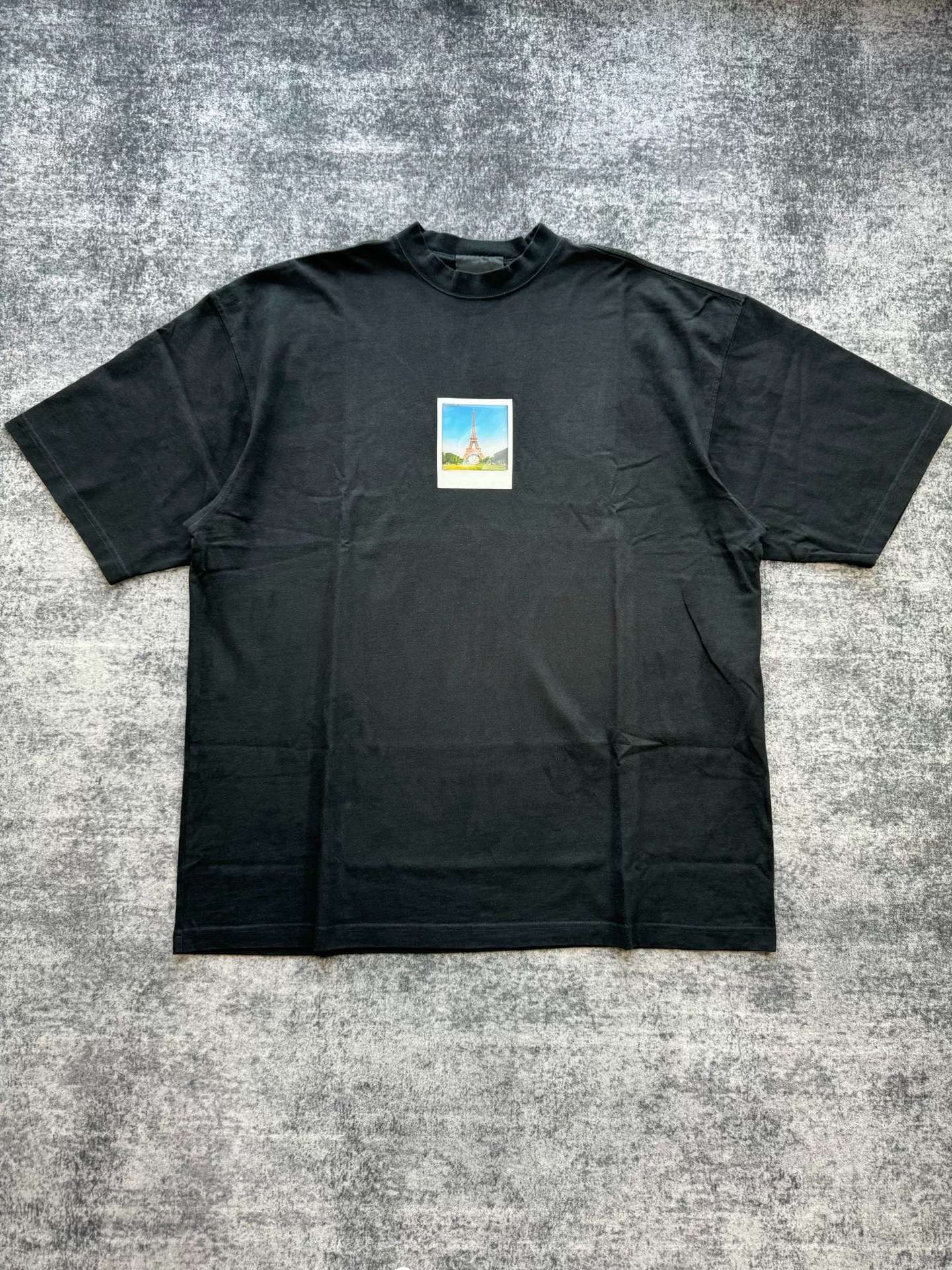 Balenciaga Eiffel Tower Polaroid Short-Sleeve T-Shirt