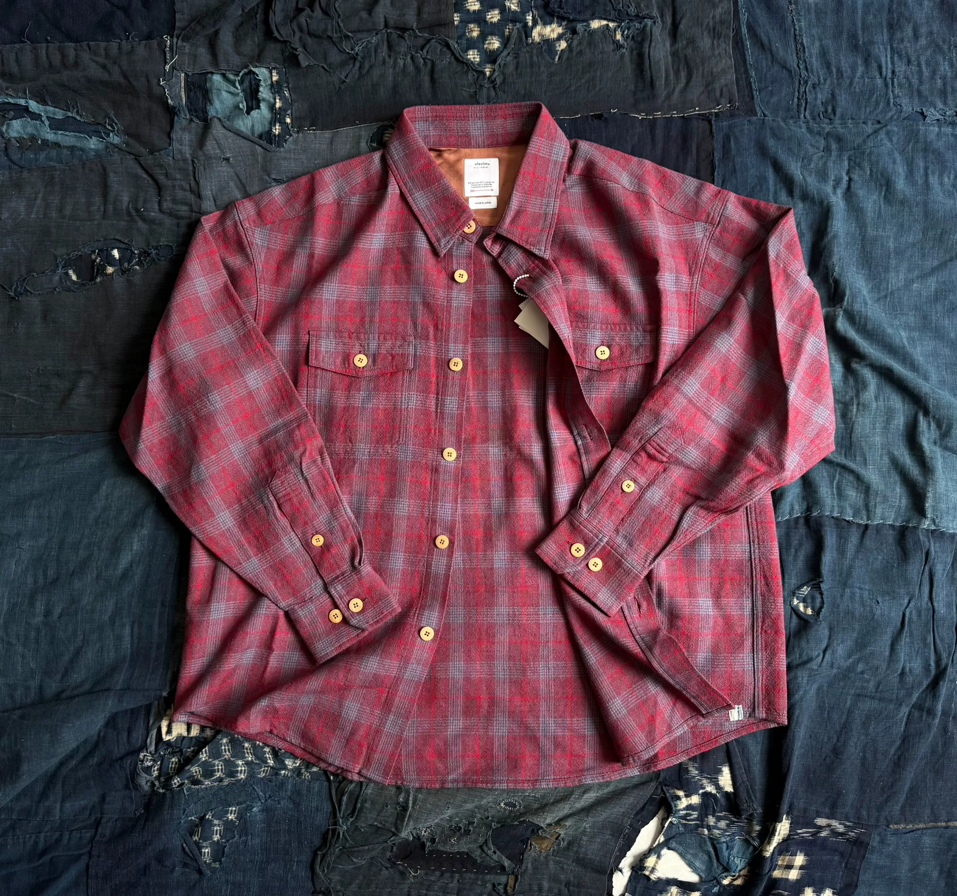 VISVIM 25AW Lumber Check L/S Wool Blend Shirt — front