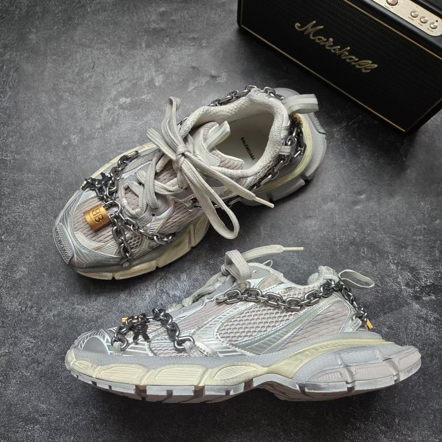 Balenciaga 3XL Lock Chain Sneakers — back
