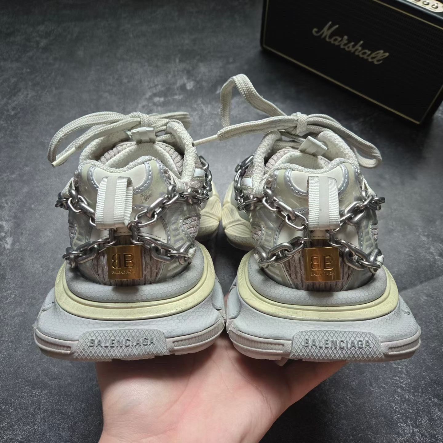 Balenciaga 3XL Lock Chain Sneakers — detail