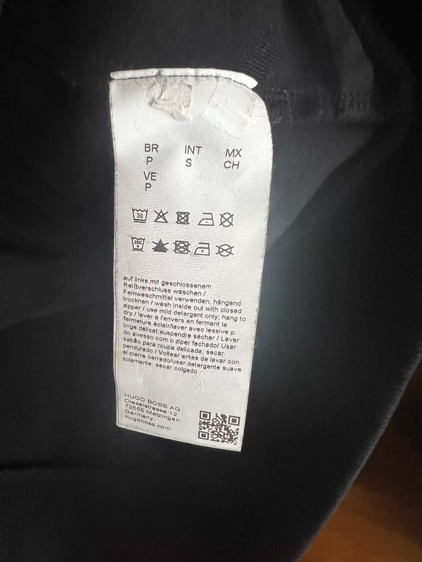 Boss Black Cotton Jacket — label