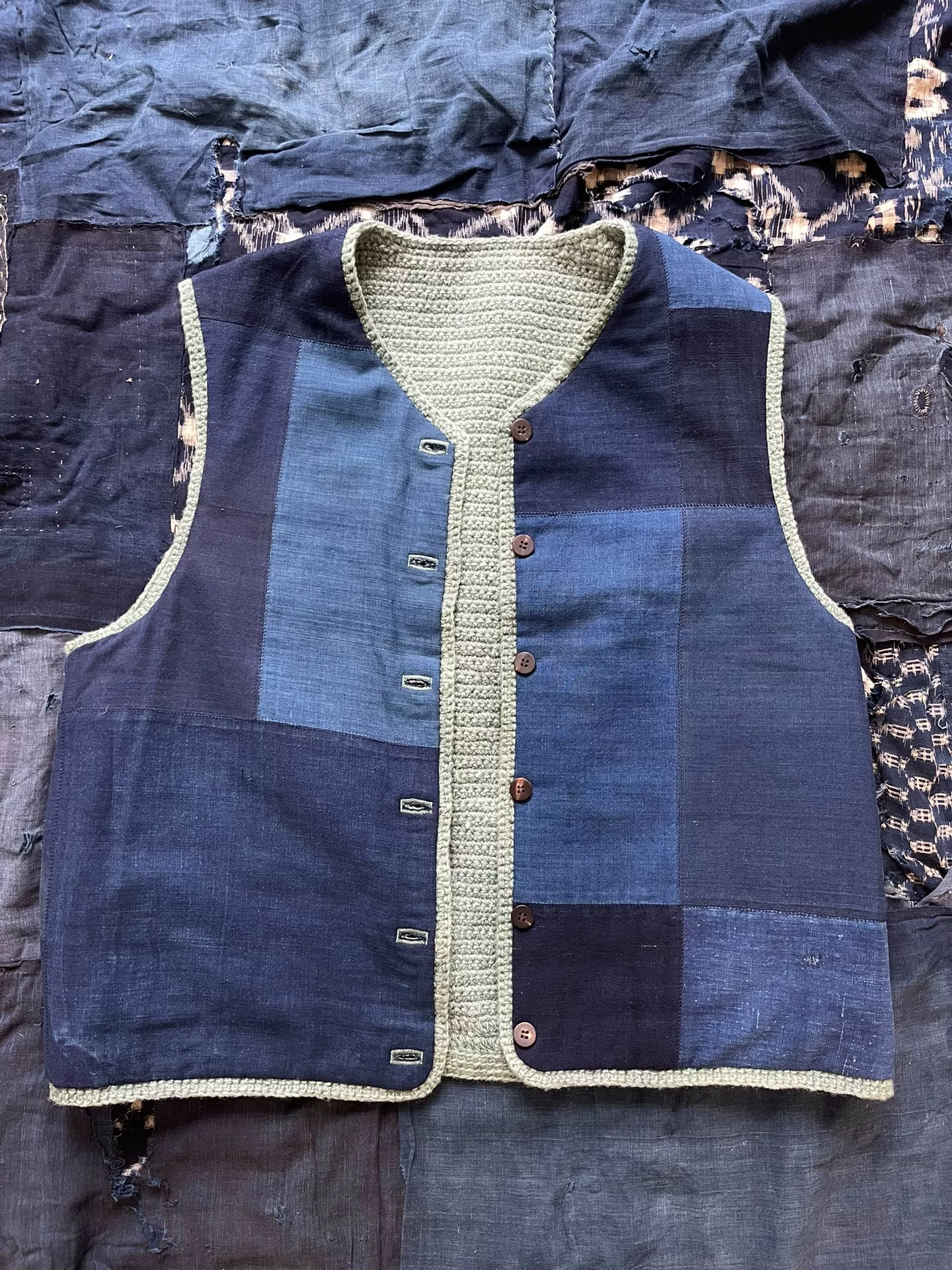 Visvim 24AW Crochet Knit Vest — back