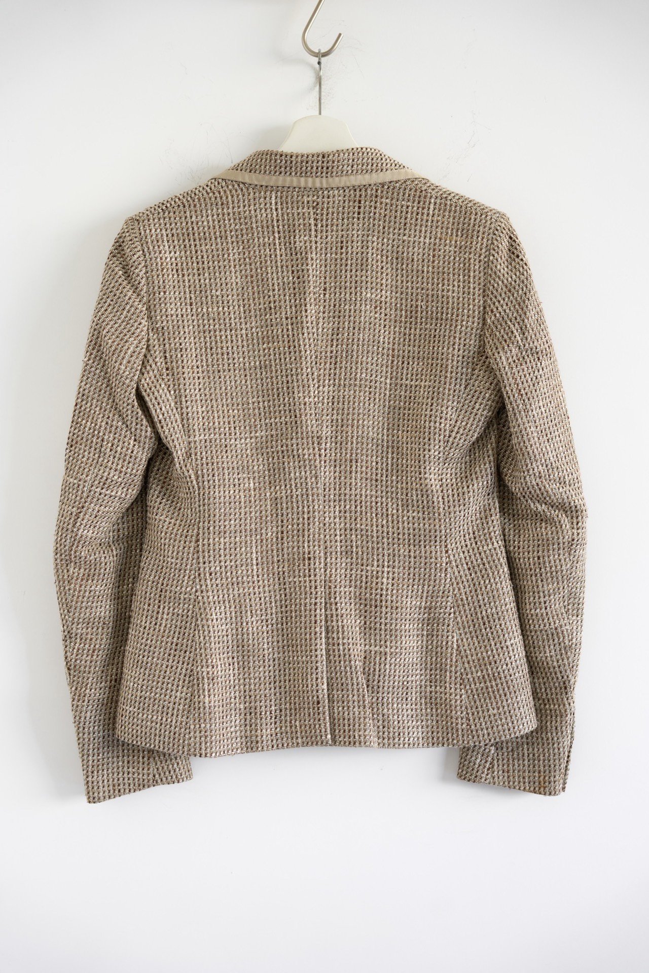 Loro Piana Oatmeal Tweed Blazer — front