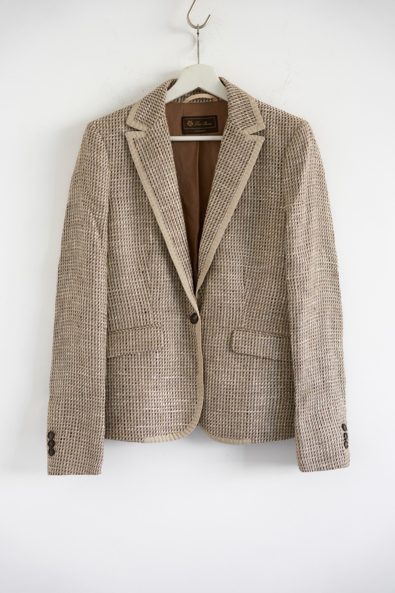 Loro Piana Oatmeal Tweed Blazer