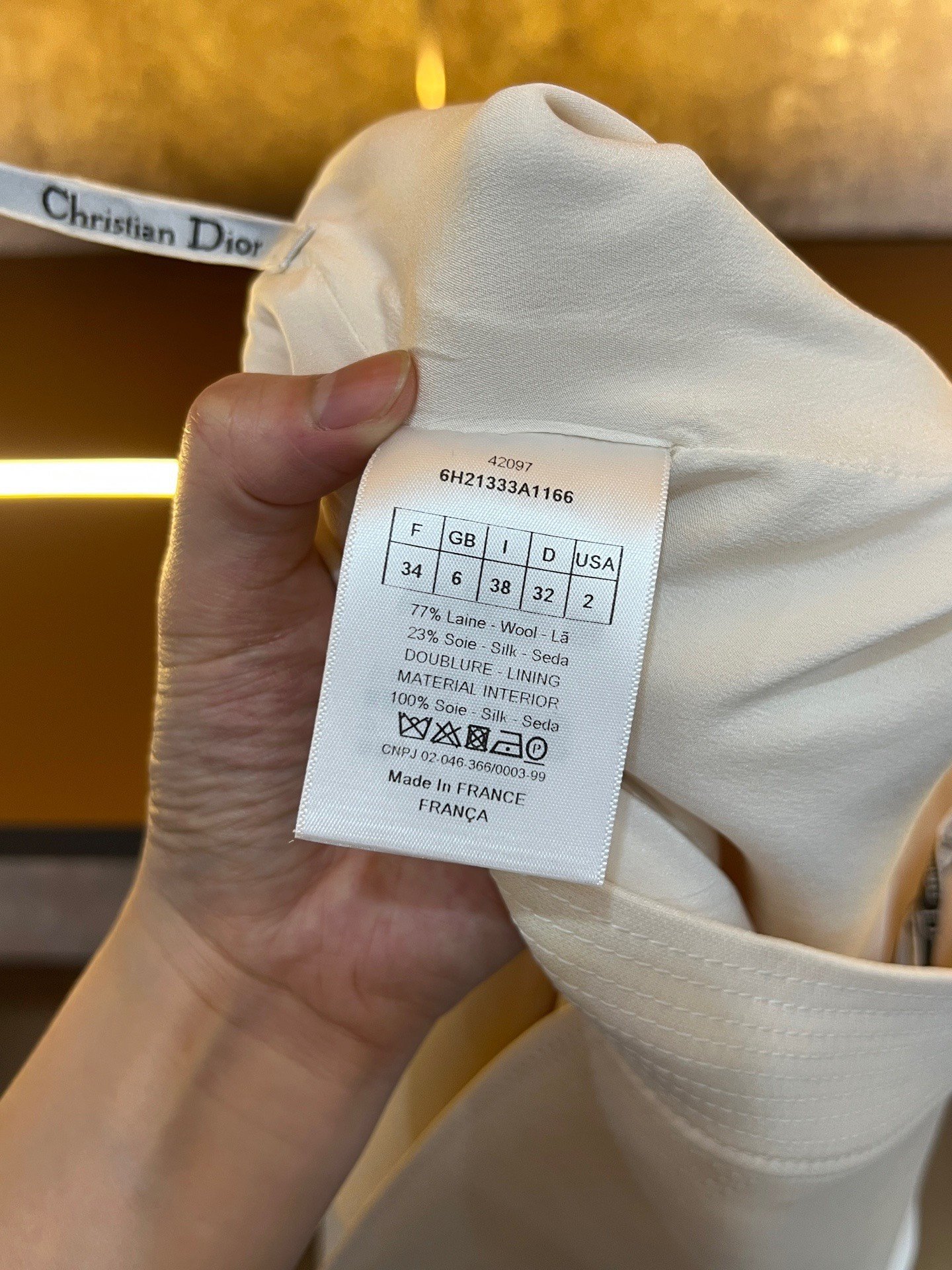 Dior Irregular Skirt — detail