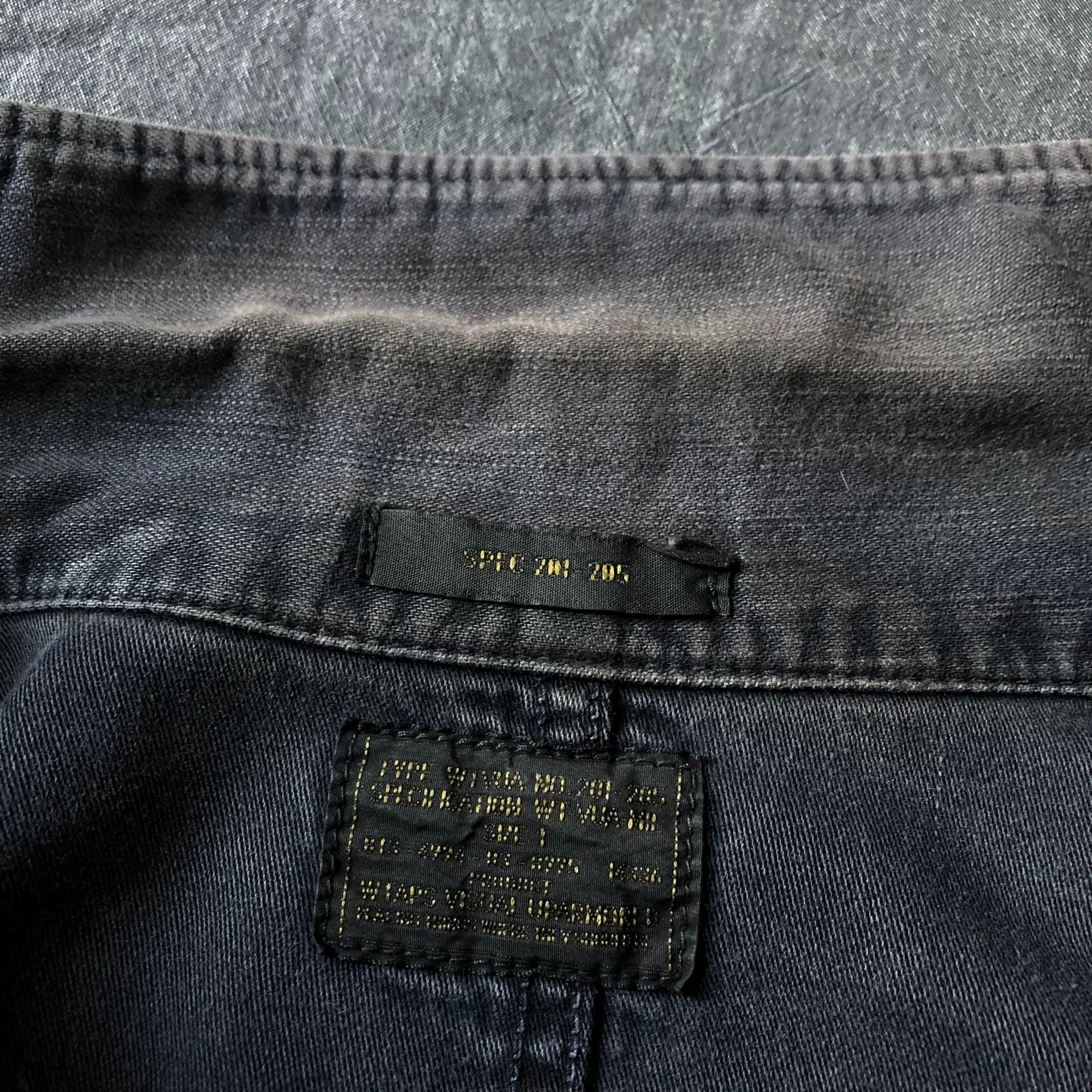 WTAPS 13AW Batik Four-Pocket Navy — label