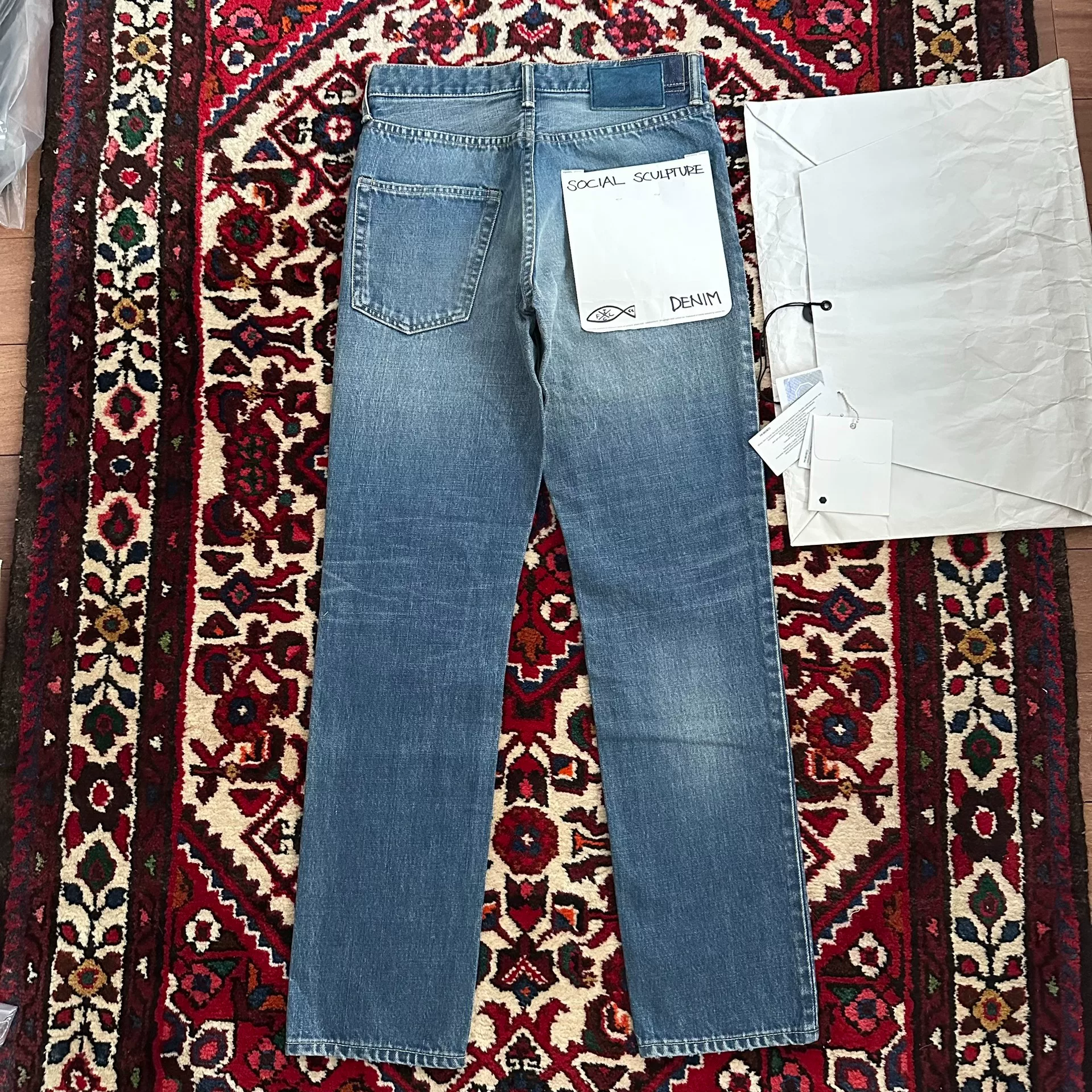 visvim 18ss Journeyman Wide Mud Jeans — front