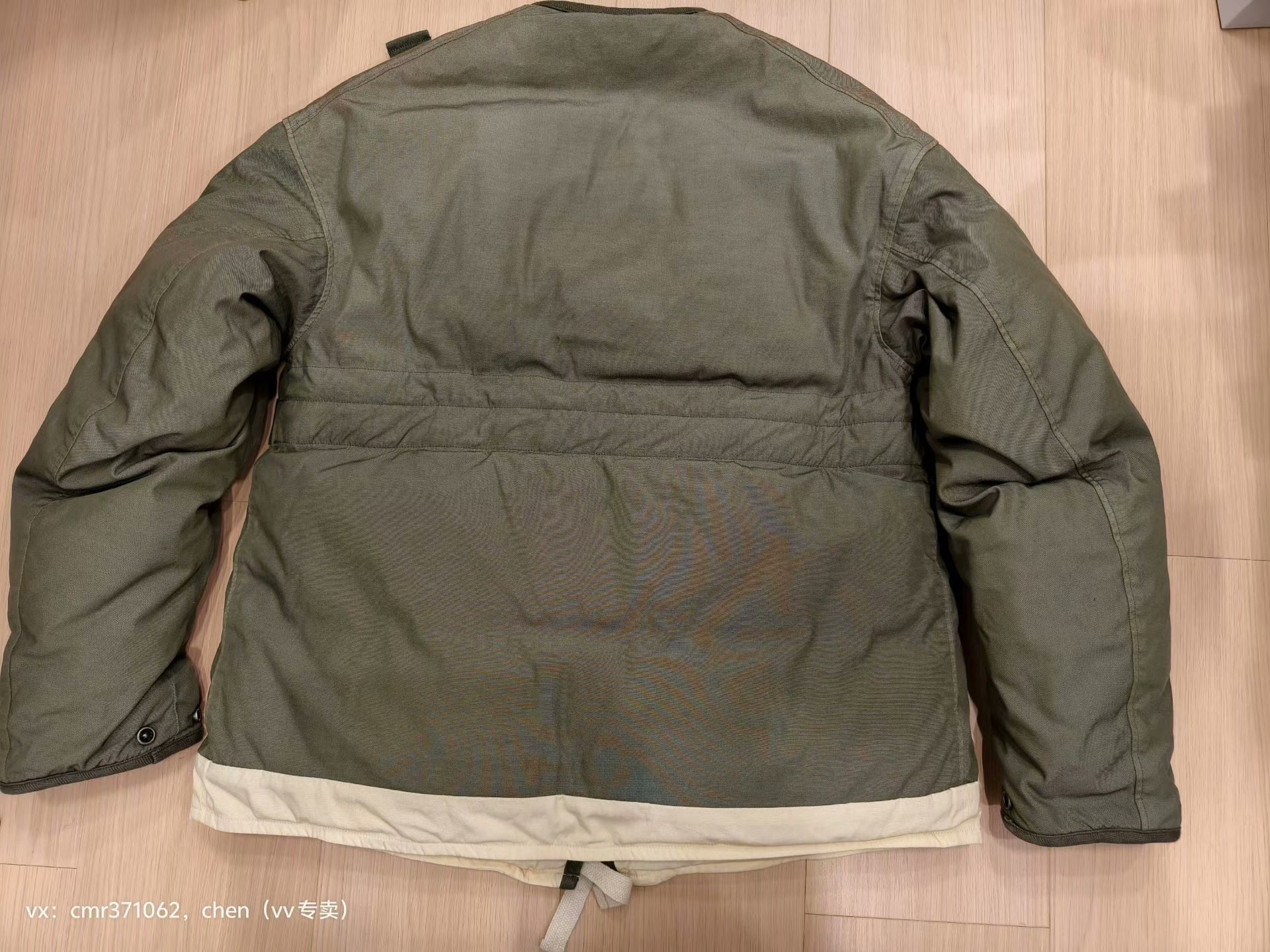 visvim 21 Harrier Down Jacket Military — label