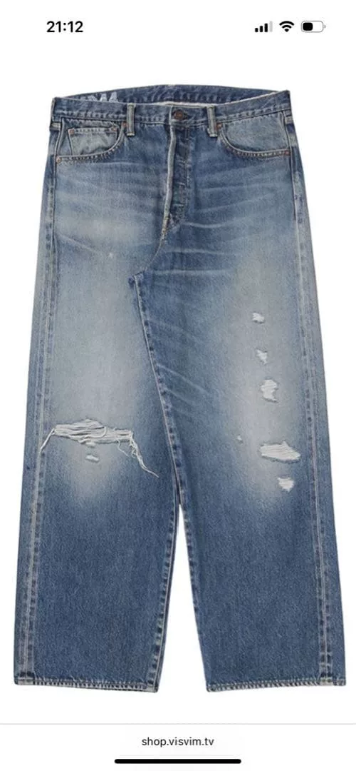 Visvim Social Sculpture 01 Wide Distressed Jeans