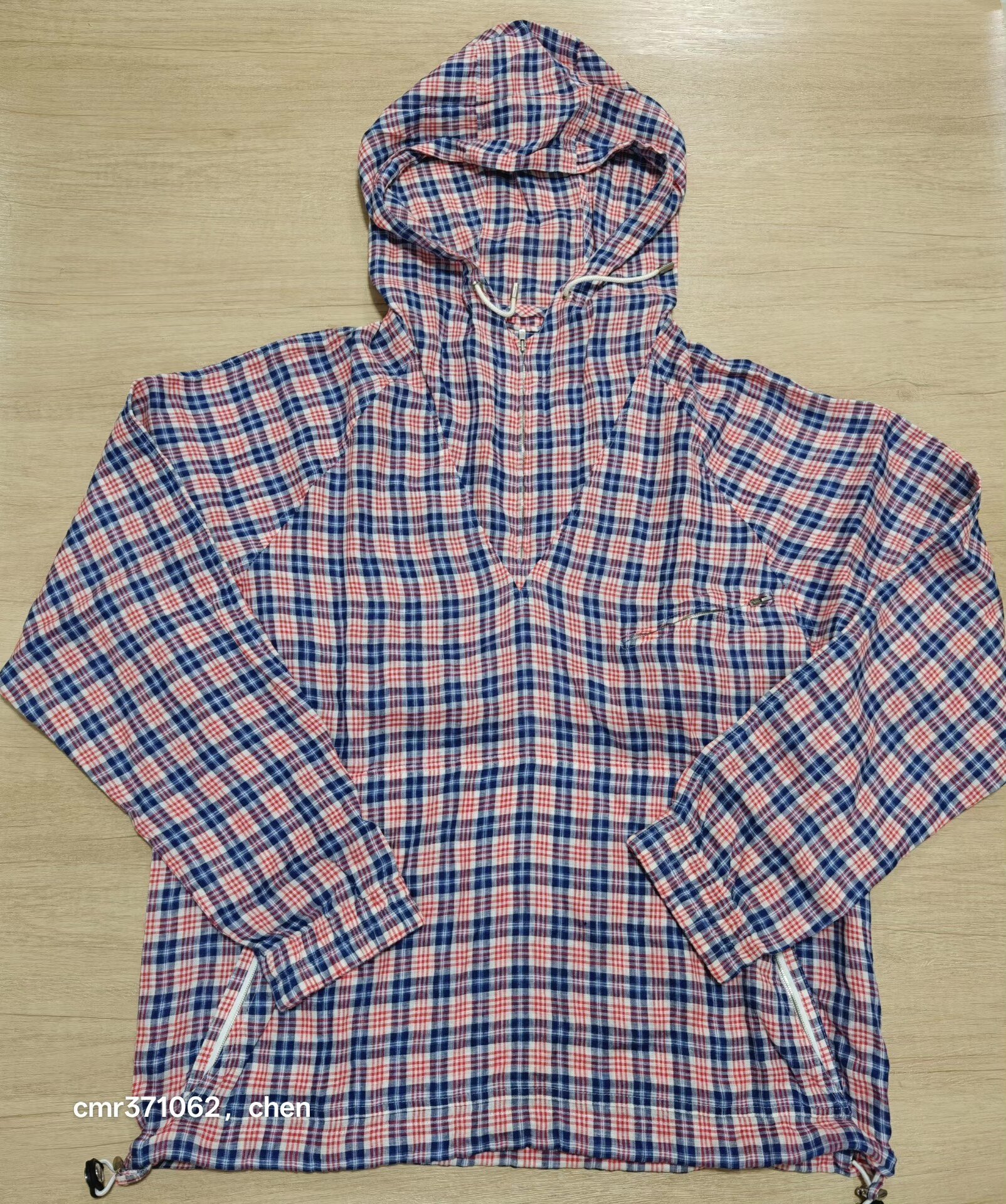 VISVIM Check Linen Hoodie