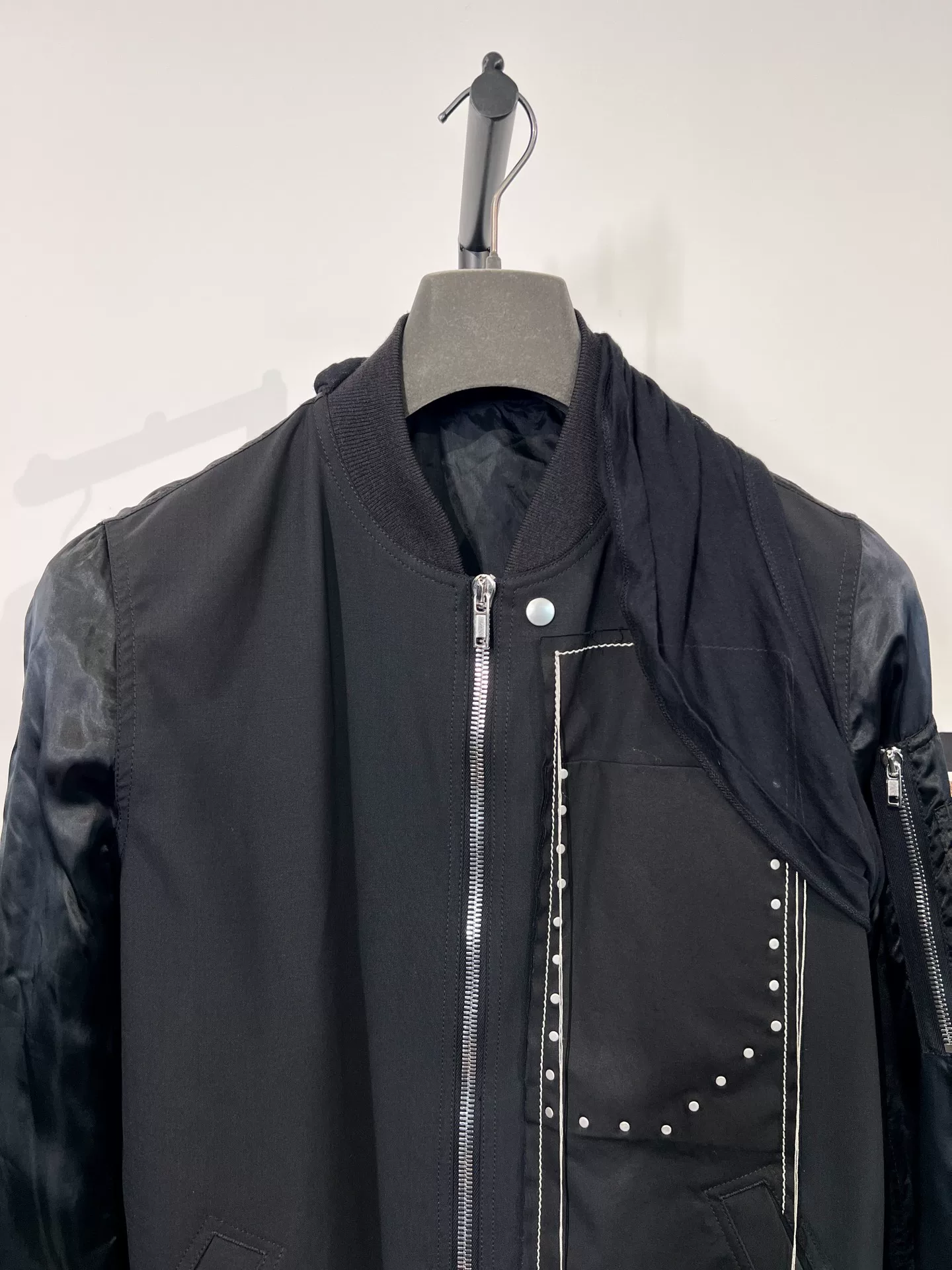 Rick Owens Silk Tassel Ma-1 Flight Jacket — detail