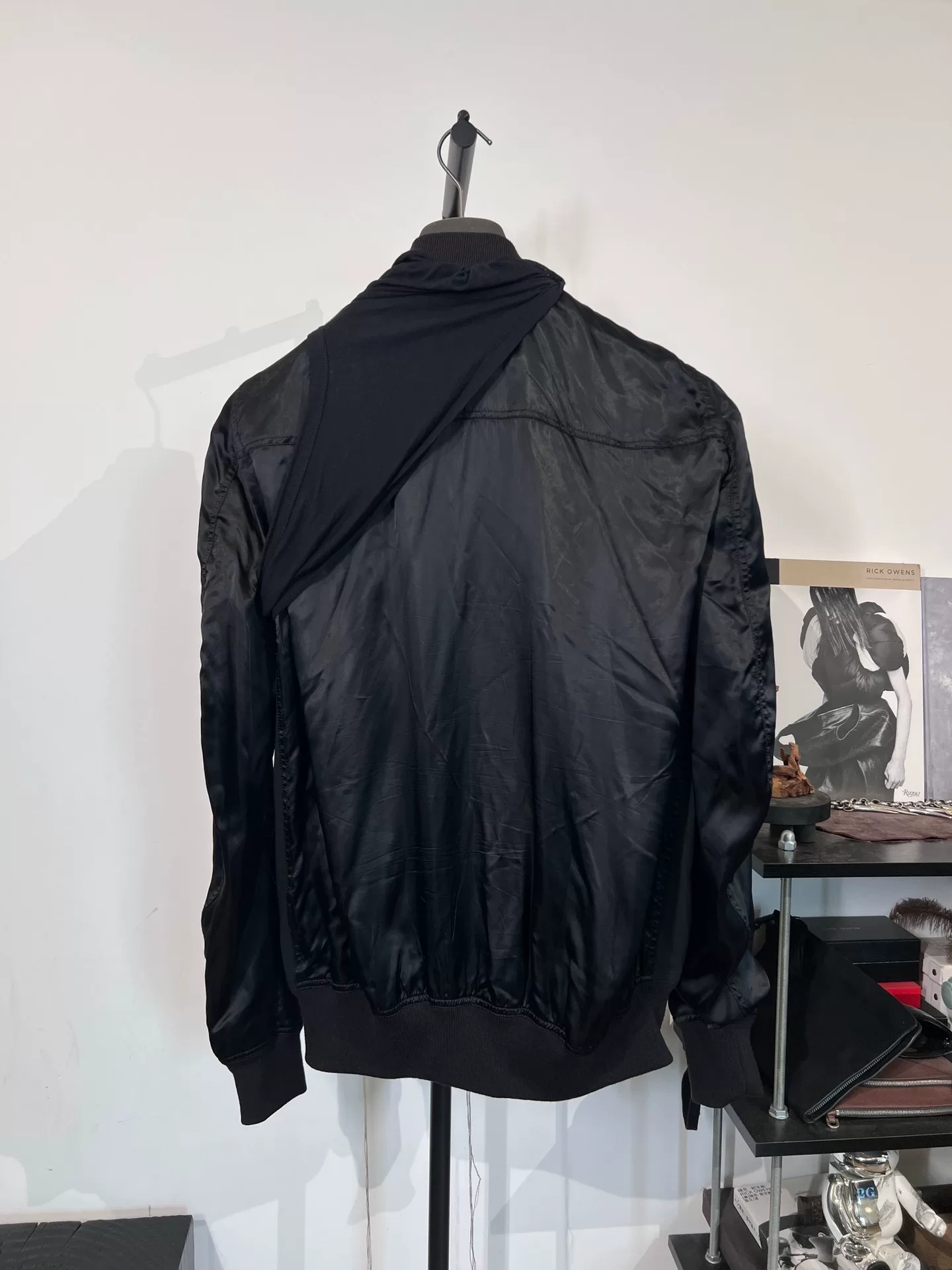 Rick Owens Silk Tassel Ma-1 Flight Jacket — front