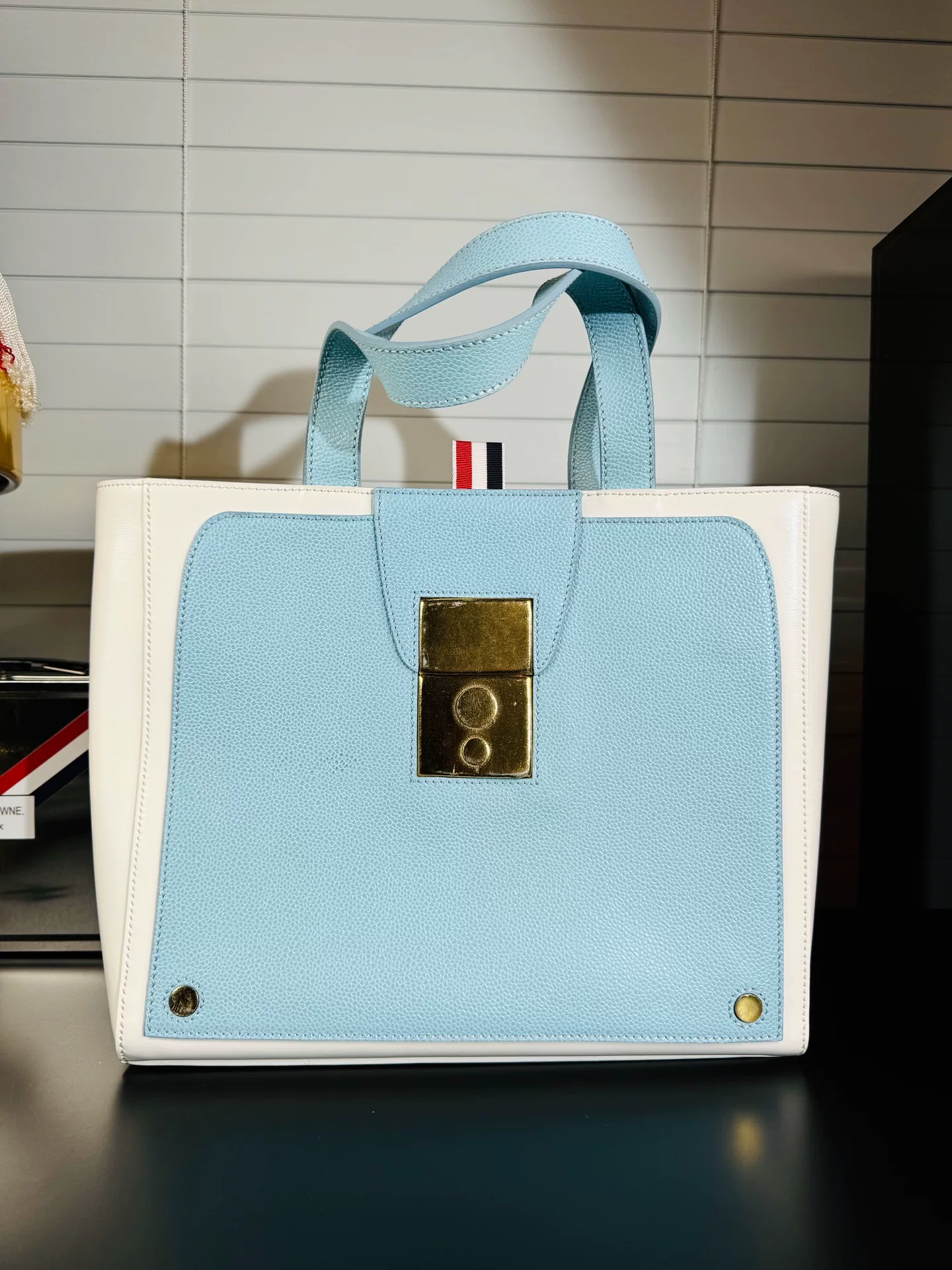 Thom Browne Women's Leather Tote Bag
