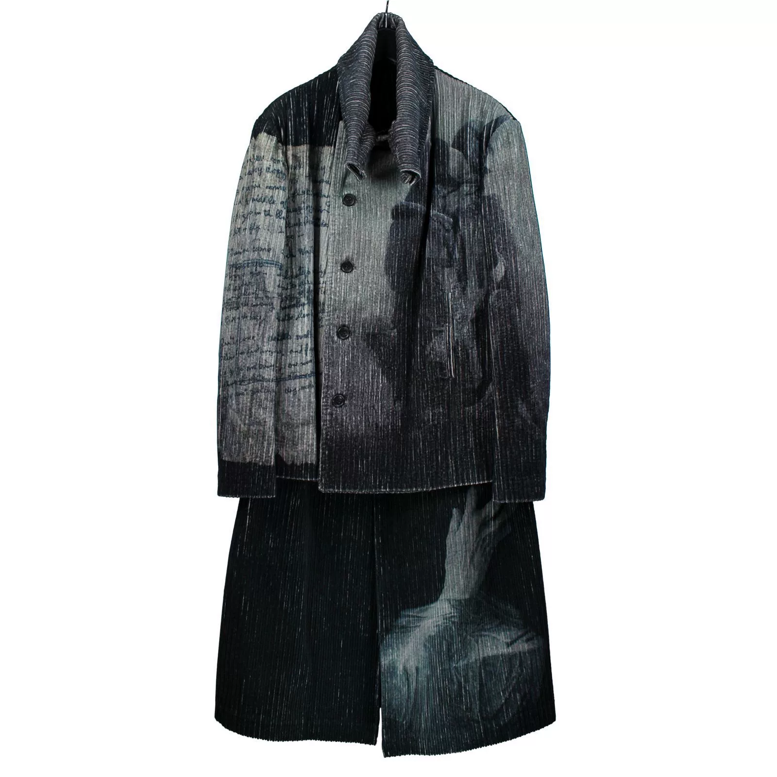 Yohji Yamamoto 22AW Beksinski Double-Layer Coat — back